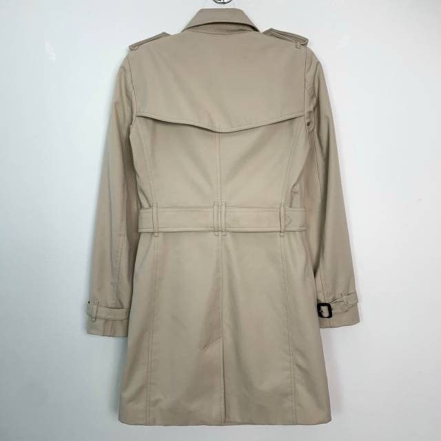 Burberry Burberry Womens Double-Breasted Belted Trench Coat Khaki Siz Size XXS / US 00 / IT 34 - 8 Thumbnail