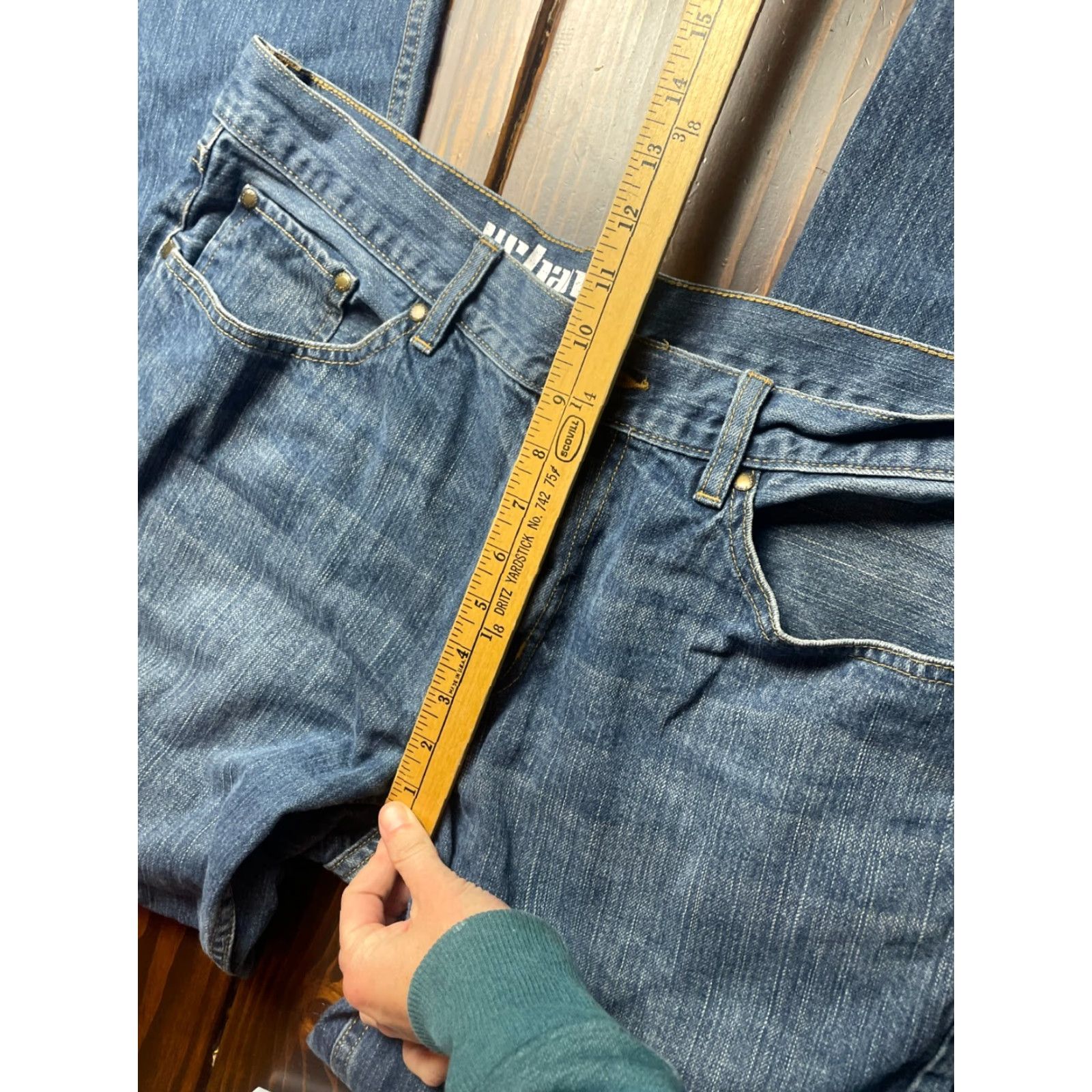 Vintage Urban Pipeline Jeans Men's 36/32 Blue Denim Slim Pockets Jeans Size US 36 / EU 52 - 6 Thumbnail