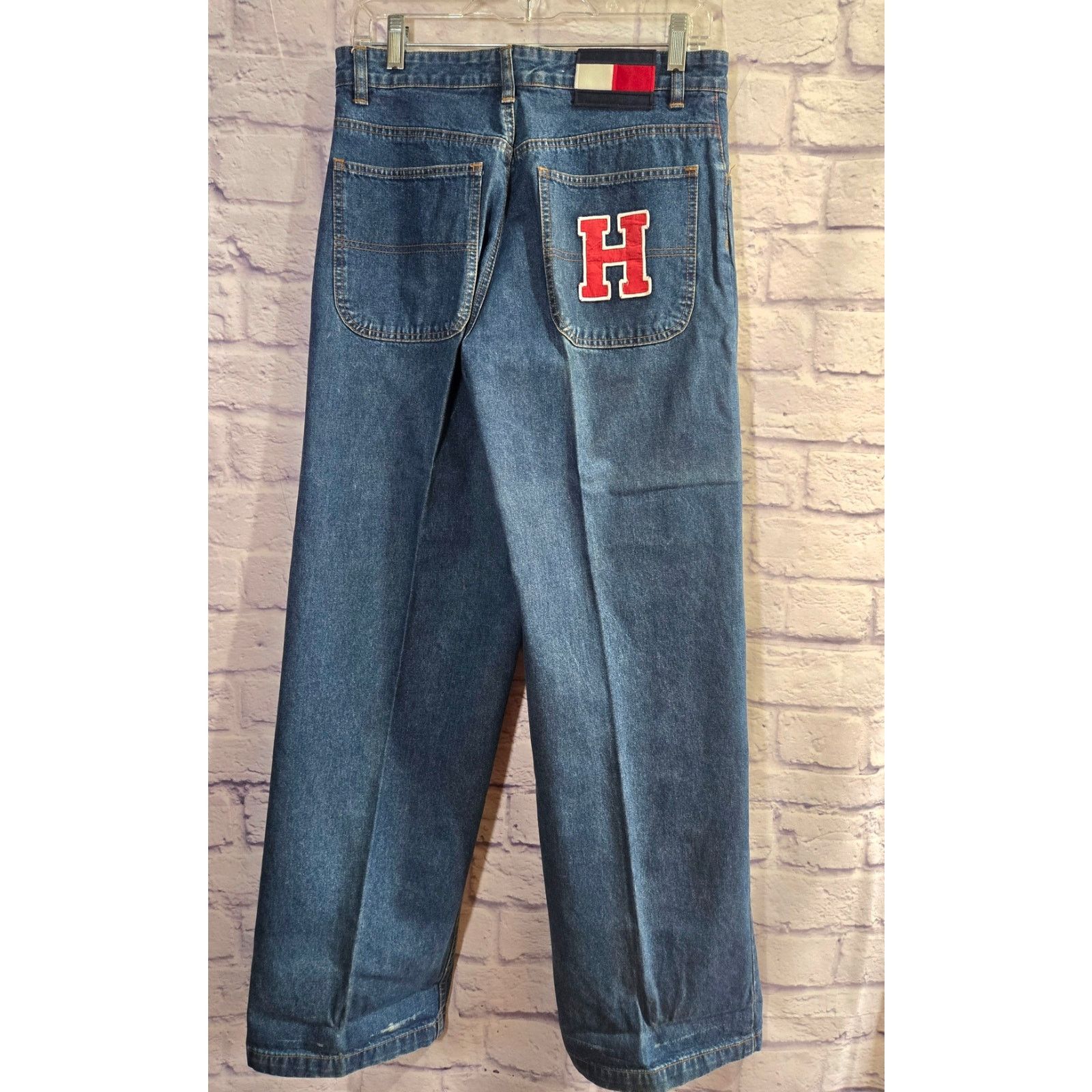 Tommy Hilfiger VTG Tommy Hilfiger Blue Large H Pocket Denim Jeans Women's 8 Size 30" / US 8 / IT 44 - 7 Thumbnail
