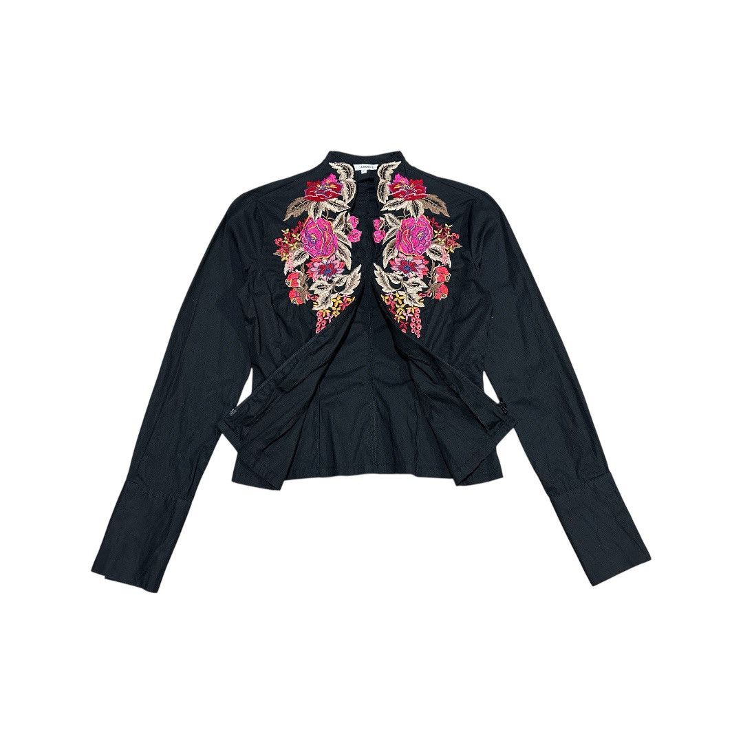 Other 🔥Y2K Nara Camicie Cropped Jacket Floral Embroidered Size S / US 4 / IT 40 - 6 Thumbnail