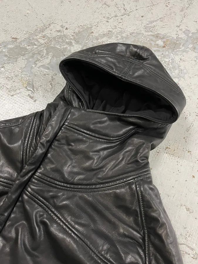 Emporio Armani FW2012 Emporio Armani Ninja Asymmetrical Leather Hooded Jacket Size US M / EU 48-50 / 2 - 5 Thumbnail