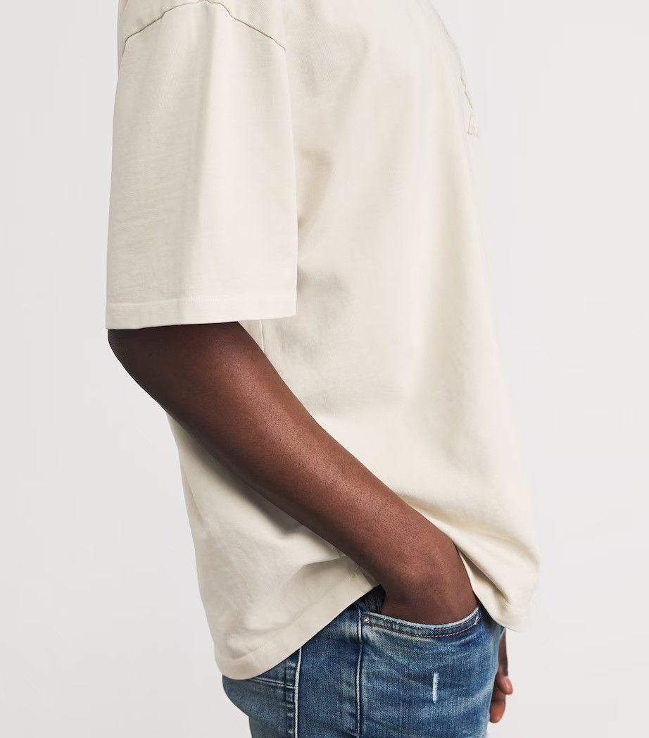 Amiri os11x0526 MA Quad Oversized T-Shirt in Ivory Size US L / EU 52-54 / 3 - 4 Thumbnail