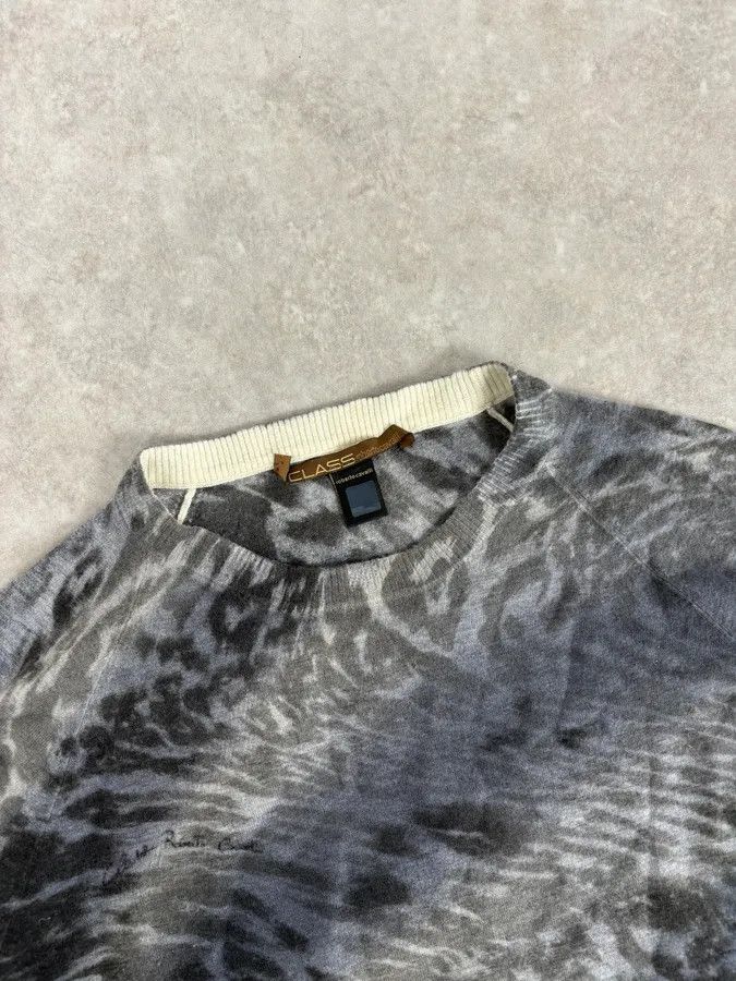 Roberto Cavalli 2000s Roberto Cavalli Grey Leopard Camo Sweater Size US M / EU 48-50 / 2 - 4 Thumbnail