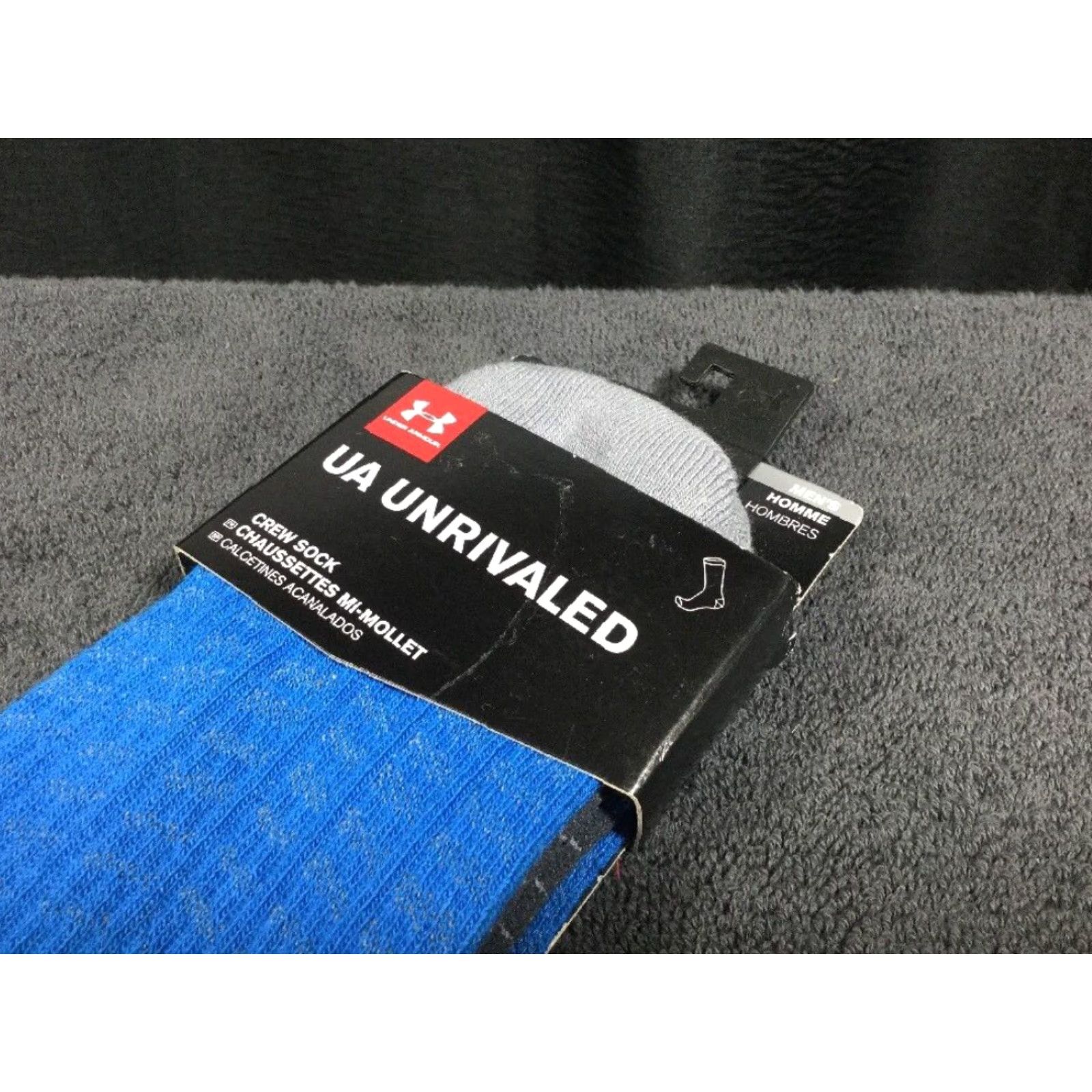 Under Armour Under Armour Blue Steel Crew Socks Mens Medium Blue Size ONE SIZE - 2 Thumbnail