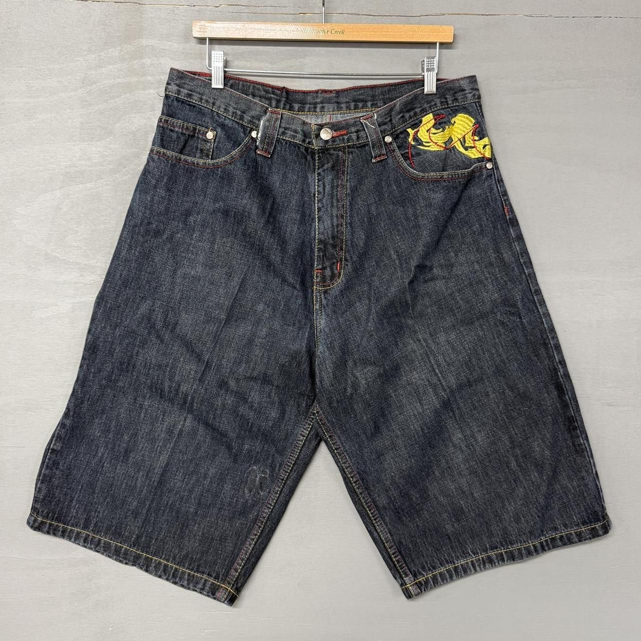 Evisu × JNCO × Vintage Vintage Evisu Japan Tribal Tiger Baggy Y2K Denim Jorts 36 Size US 36 / EU 52 - 2 Thumbnail