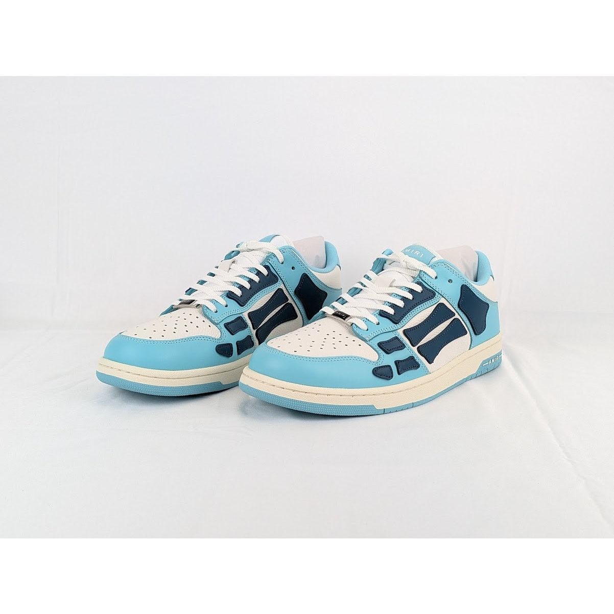 Amiri o1rshd1 Q:2 / Skel Top Low Sneakers in Slate Blue Size US 12 / EU 45 - 9 Thumbnail