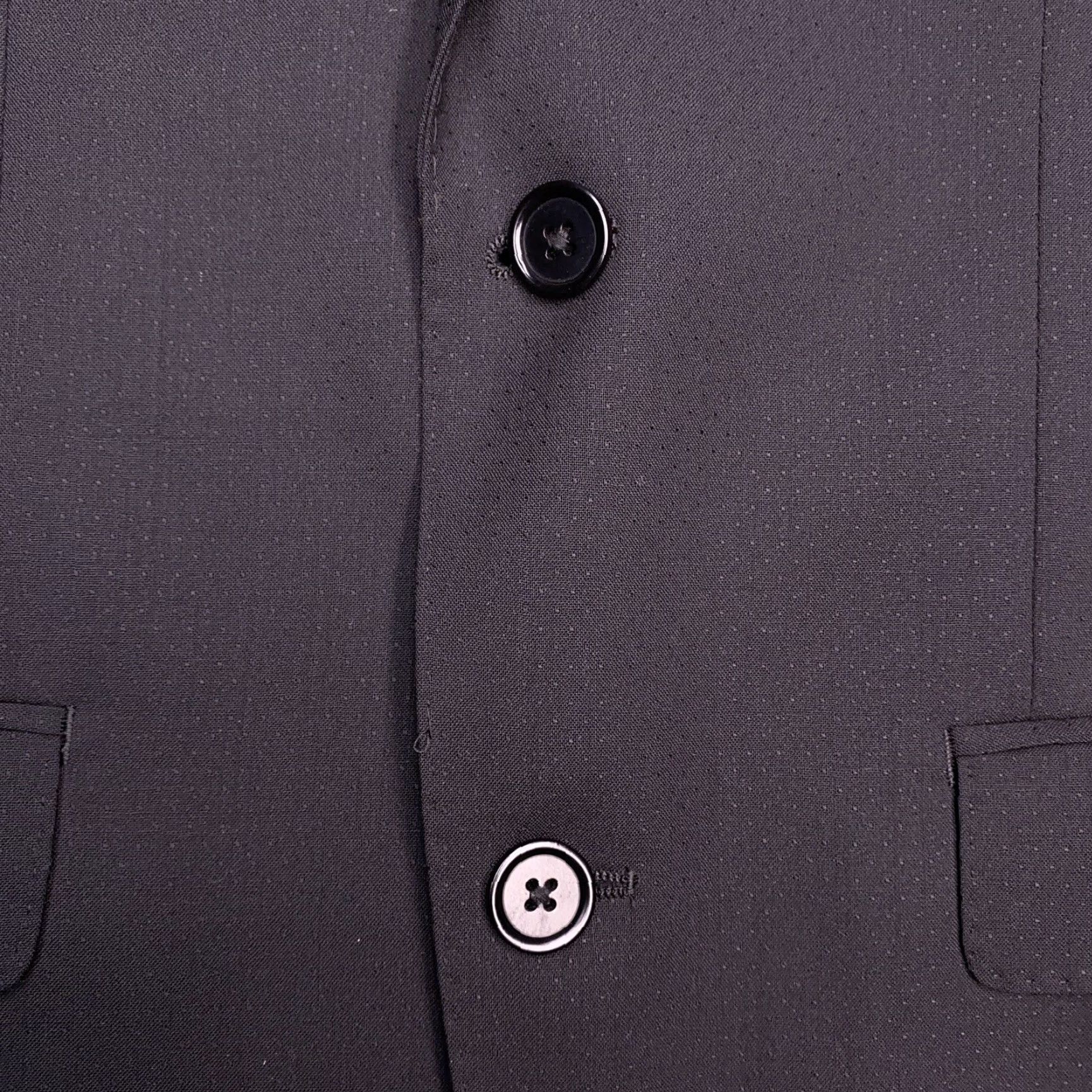 Tallia Tallia Suit Jacket 38L Black Wool Blazer Single-Breasted Notch Lapel Long Coat Mens Winter Formal Size 38R - 7 Thumbnail