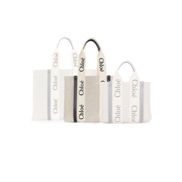 Chloe Chloe Medium Shiny Gray Raffia-Effect Tote Bag New & Authent Size ONE SIZE - 7 Thumbnail