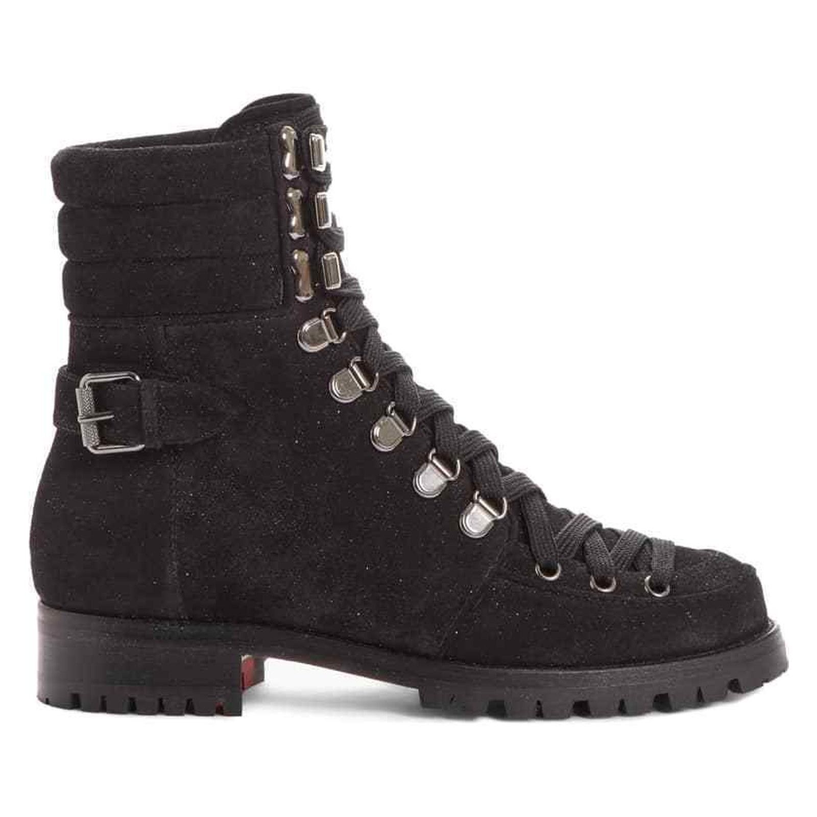 Christian Louboutin Christian Louboutin Who Runs Flat Crosta Star Black Combat Size US 6 / IT 36 - 2 Thumbnail