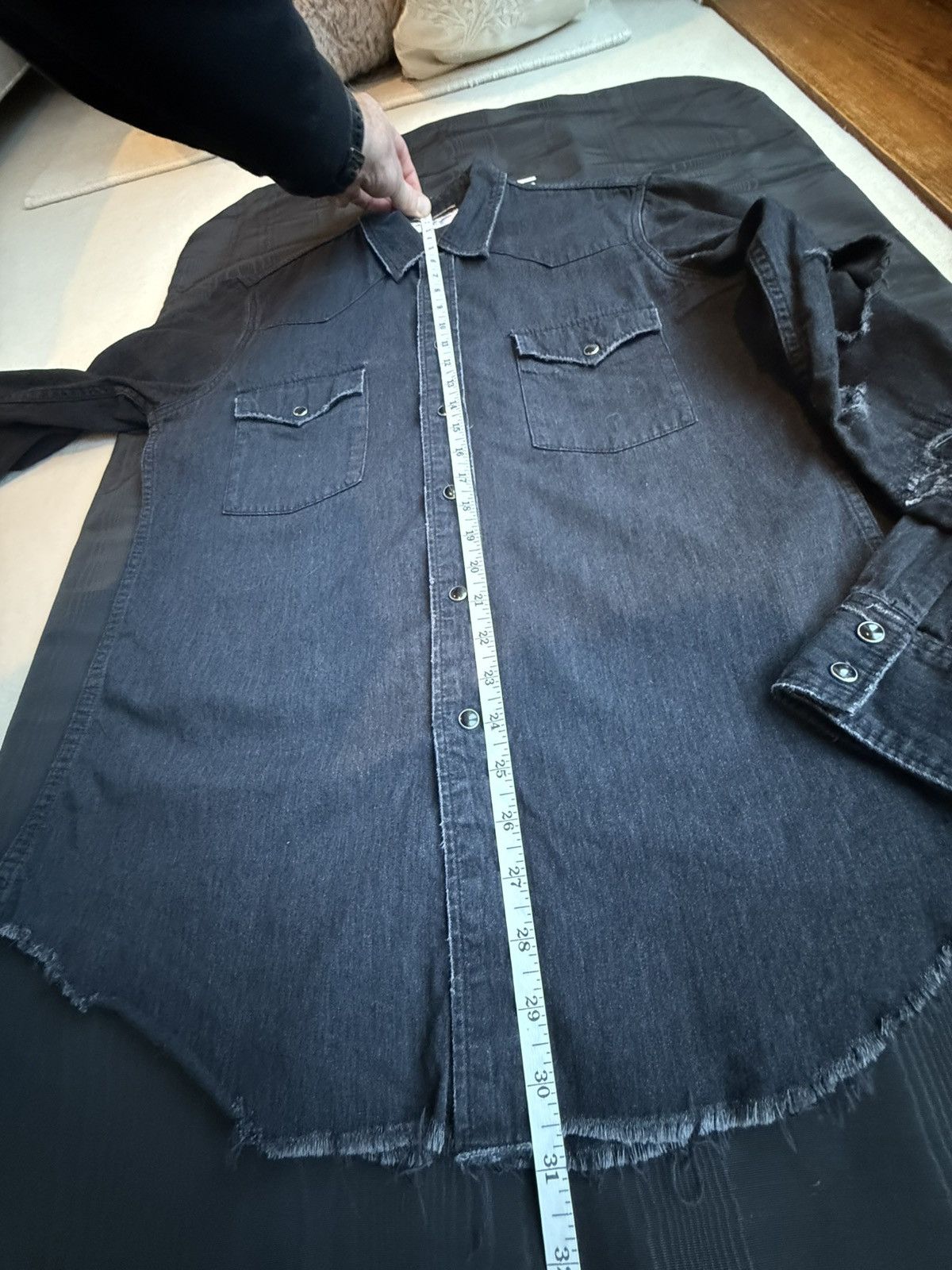 Saint Laurent Paris SS16 Saint Laurent surf sound crash black denim shirt Hedi M Size US M / EU 48-50 / 2 - 6 Thumbnail