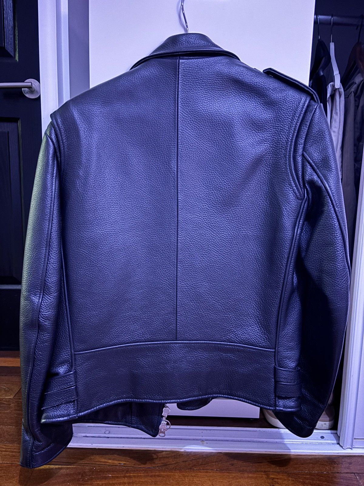 Matthew Miller Matthew Miller Men’s Black Leather Biker Jacket Size US M / EU 48-50 / 2 - 3 Thumbnail