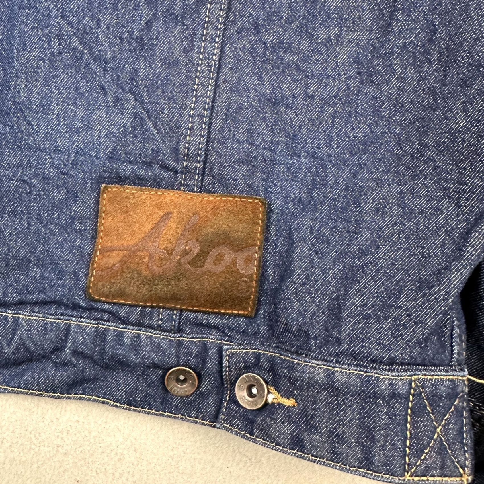 Vintage AKOO Jacket Men 4XL Blue Solid Denim Button Up Pockets Heavy Trucker XXXXL Size US XXL / EU 58 / 5 - 5 Thumbnail