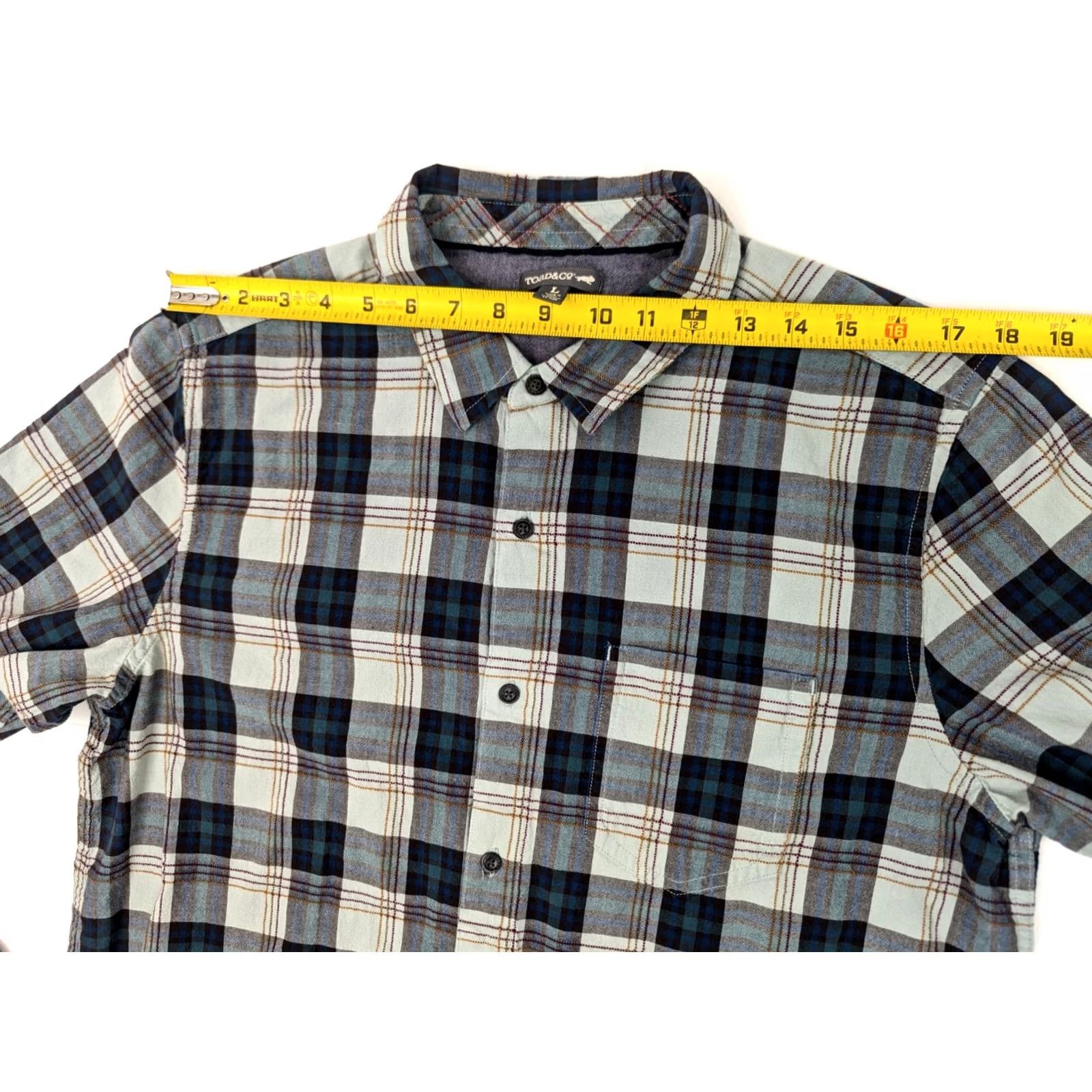 Toad&Co Toad & Co Airscape Organic Cotton Blue Plaid Flannagan Shirt Men L Long Sleeve Size US L / EU 52-54 / 3 - 7 Thumbnail