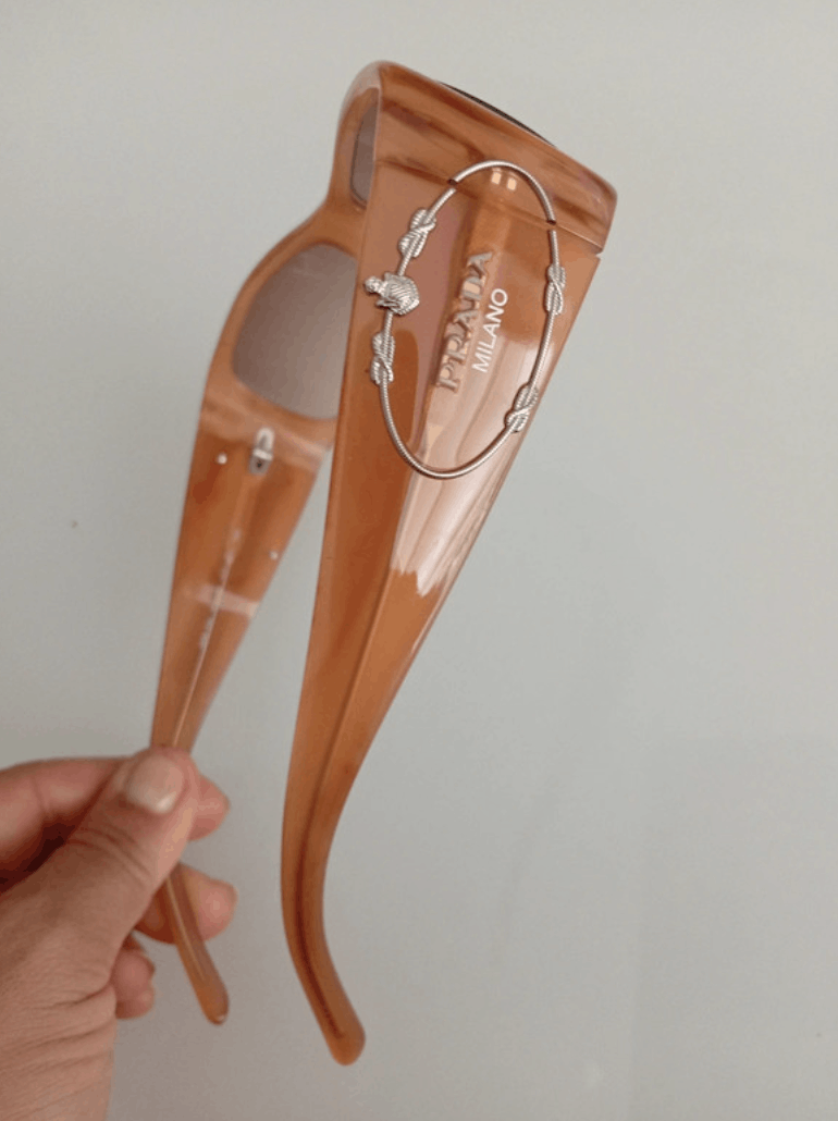 Prada PRADA Sunglasses SPR 10H Mask Flame Star Wrap Shield Size ONE SIZE - 1 Thumbnail