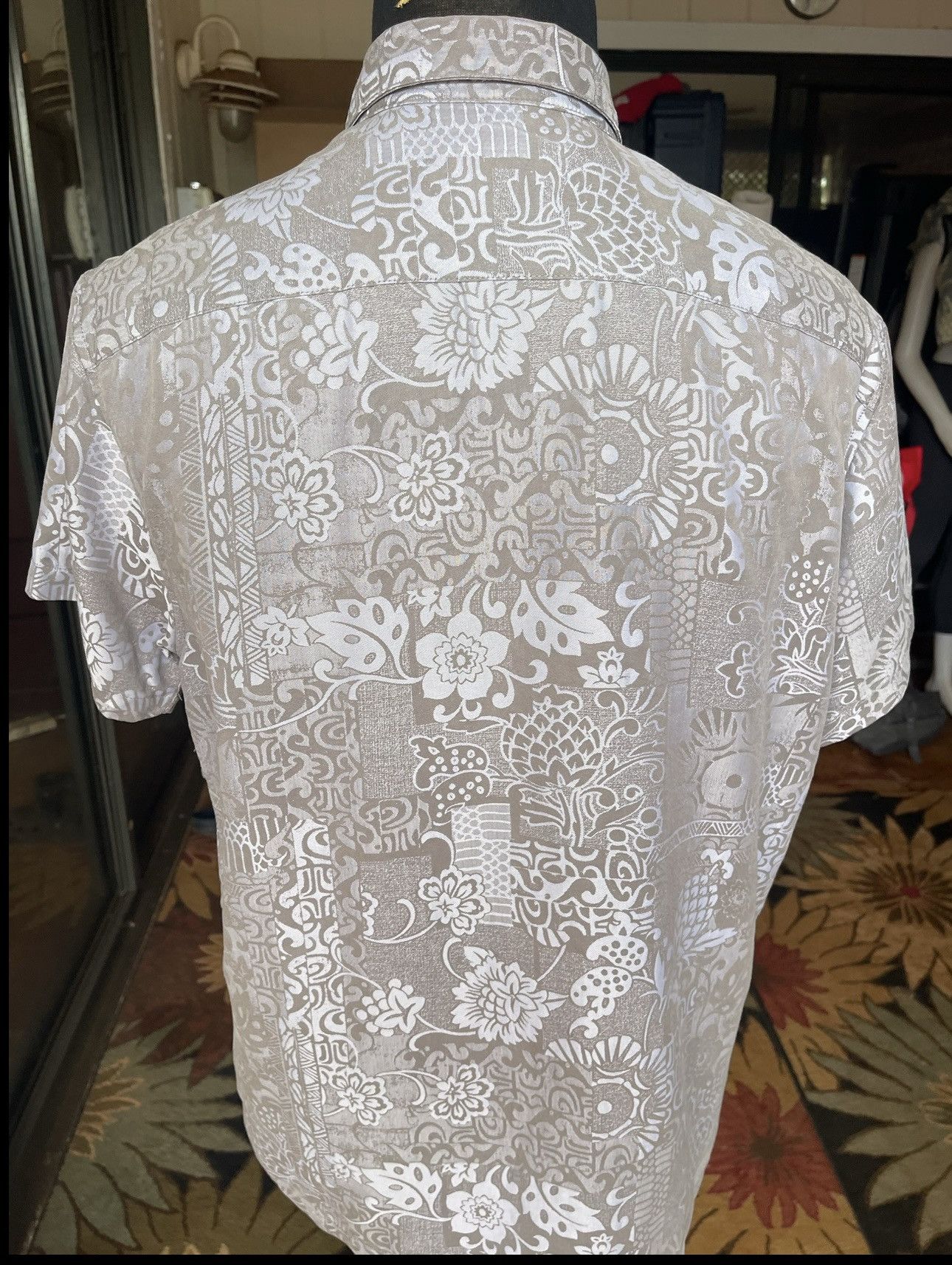 Other PreOwned Kahala Hawaiian Print Full Button Gray Men's Medium Size US M / EU 48-50 / 2 - 2 Thumbnail