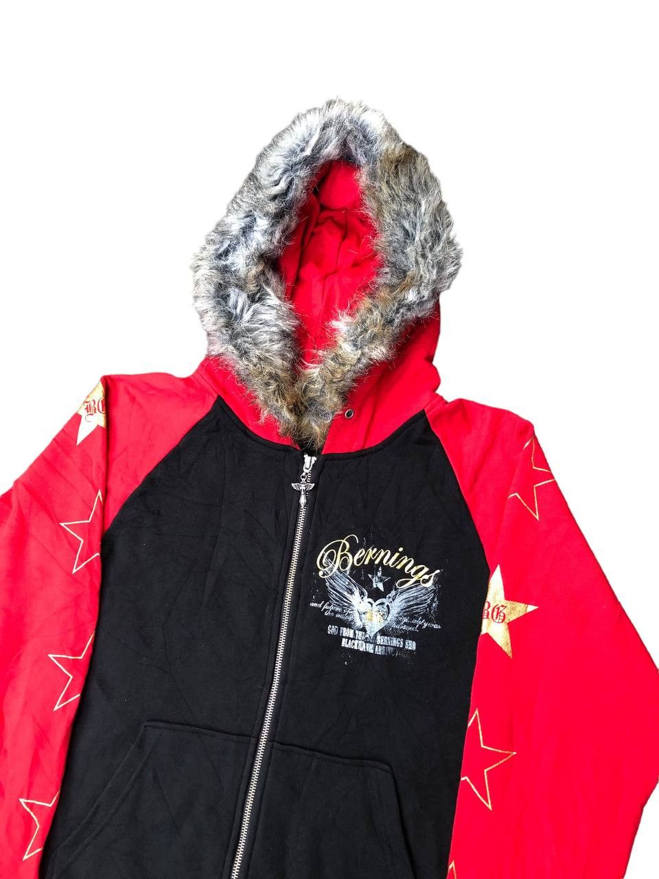 Japanese Brand Berning Sho Fur Zip Hoodie Size US M / EU 48-50 / 2 - 10 Thumbnail