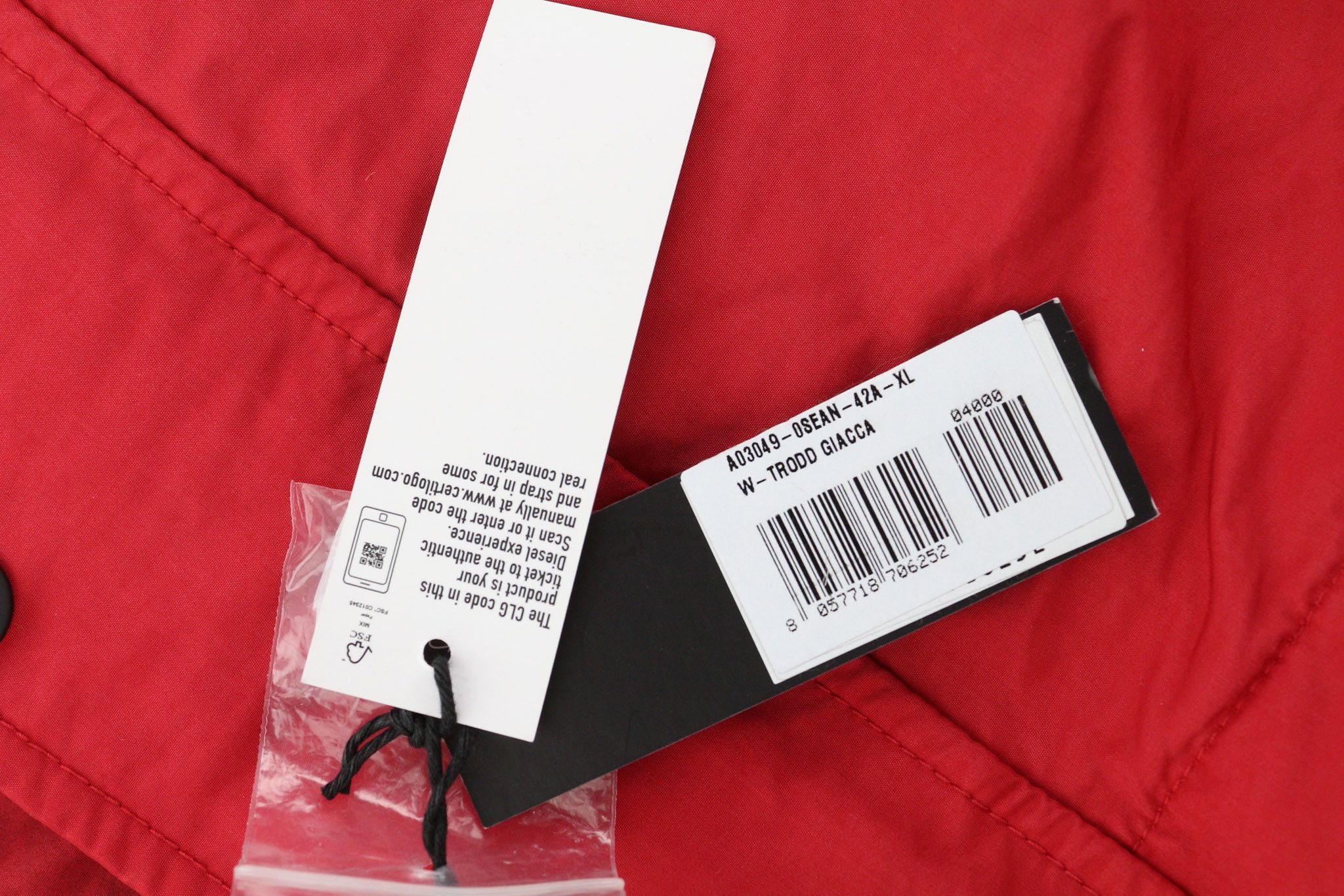 Diesel W-TRODD XL Oversized Fleece Lined Hooded Zip Jacket 40064 Size US XL / EU 56 / 4 - 10 Thumbnail