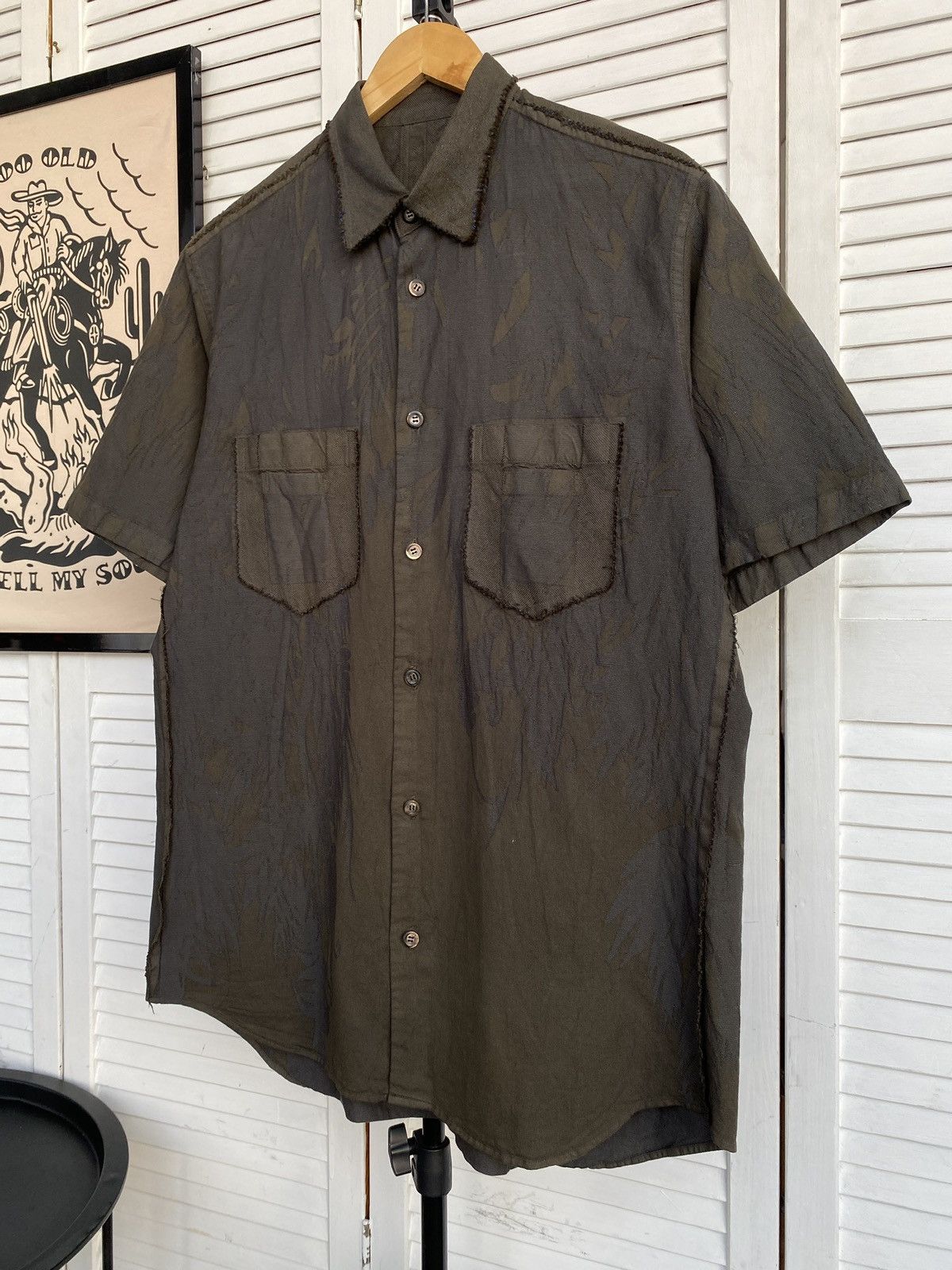 Issey Miyake × Japanese Brand × Vintage ISSEY MIYAKE A-POC "Shadow Stitch" Raw Edge Textured Shirt Size US M / EU 48-50 / 2 - 11 Thumbnail