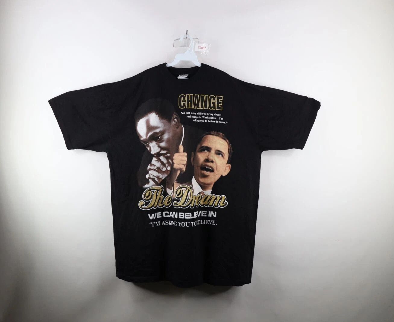 Vintage Vintage Y2K Streetwear Jr President Barack Obama Rap T-Shirt Size US XXL / EU 58 / 5 - 1 Thumbnail