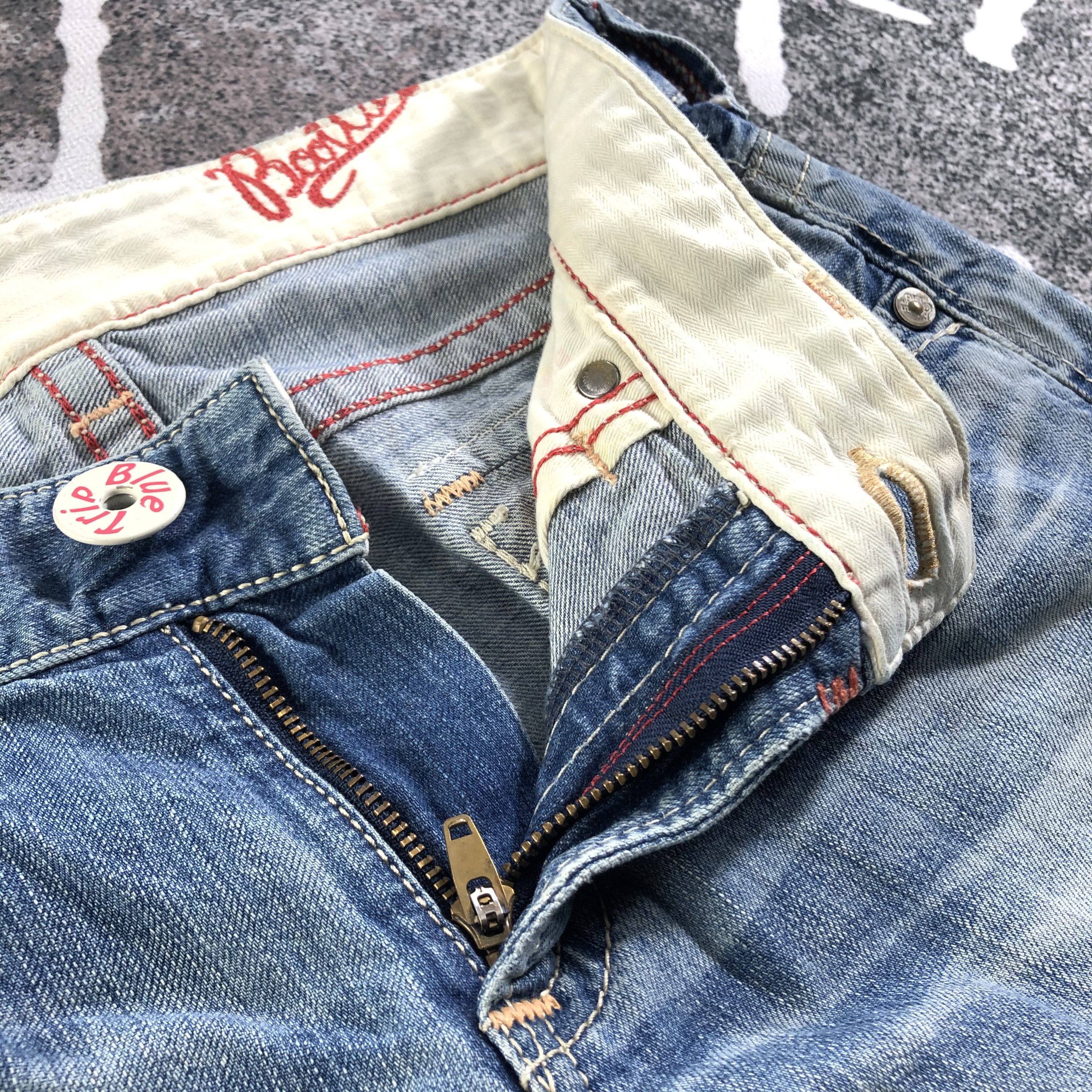 Edwin Vintage Edwin Blue Trip Jeans Distressed Denim KJ2269 Size US 30 / EU 46 - 8 Thumbnail