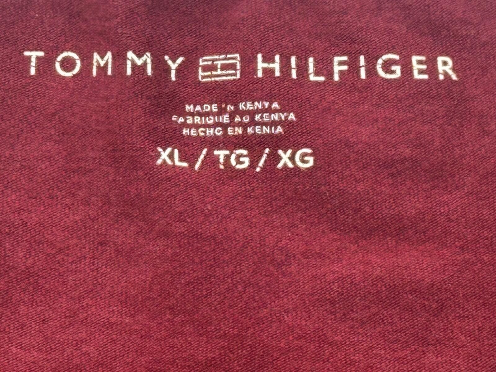 Uniqlo Tommy Hilfiger Cotton Crew Neck Logo T-Shirt Red Mens XL Size US L / EU 52-54 / 3 - 5 Thumbnail