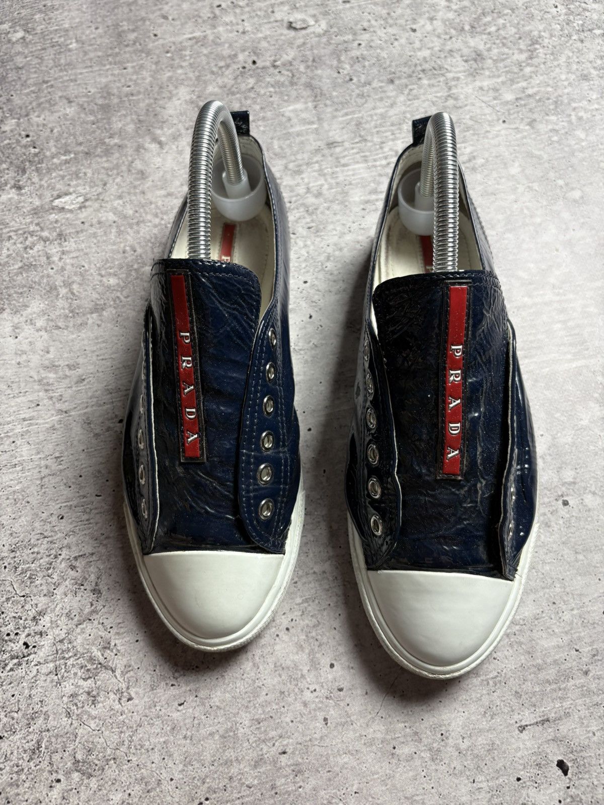 Prada Vintage Prada Leather Sneakers Size US 5.5 / EU 38 - 4 Thumbnail