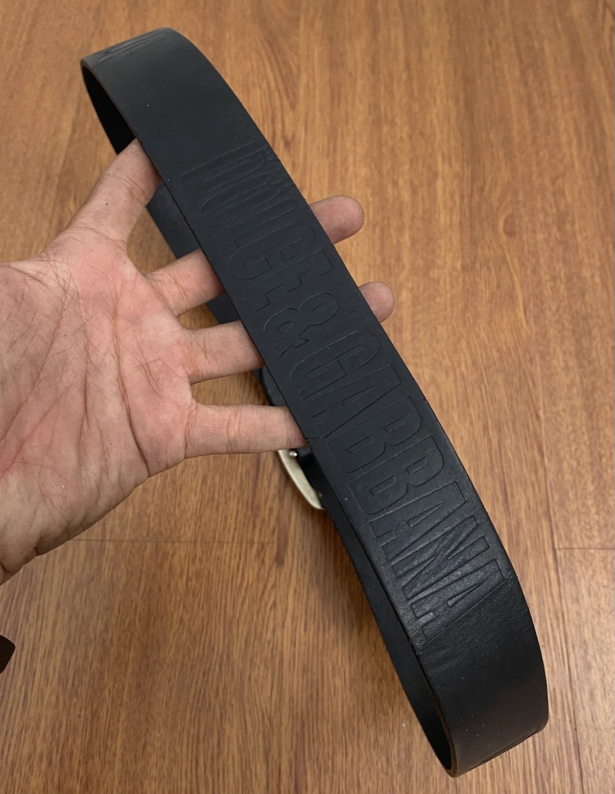 Dolce & Gabbana Dolce & Gabbana stamp black leather belt Size ONE SIZE - 4 Thumbnail