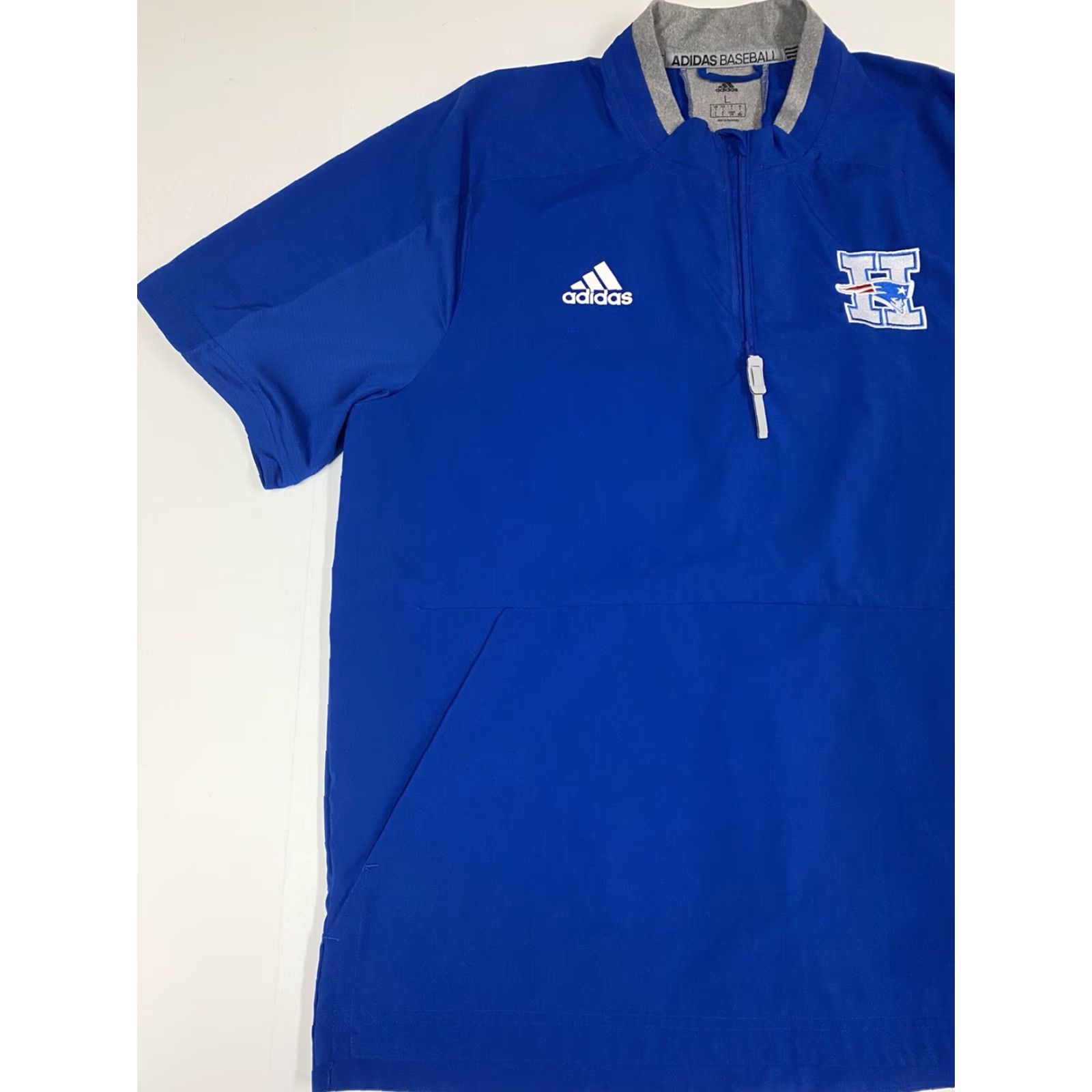 Adidas adidas Mens sweatshirt Large blue patriots logo pullover zip Active Size US L / EU 52-54 / 3 - 3 Thumbnail