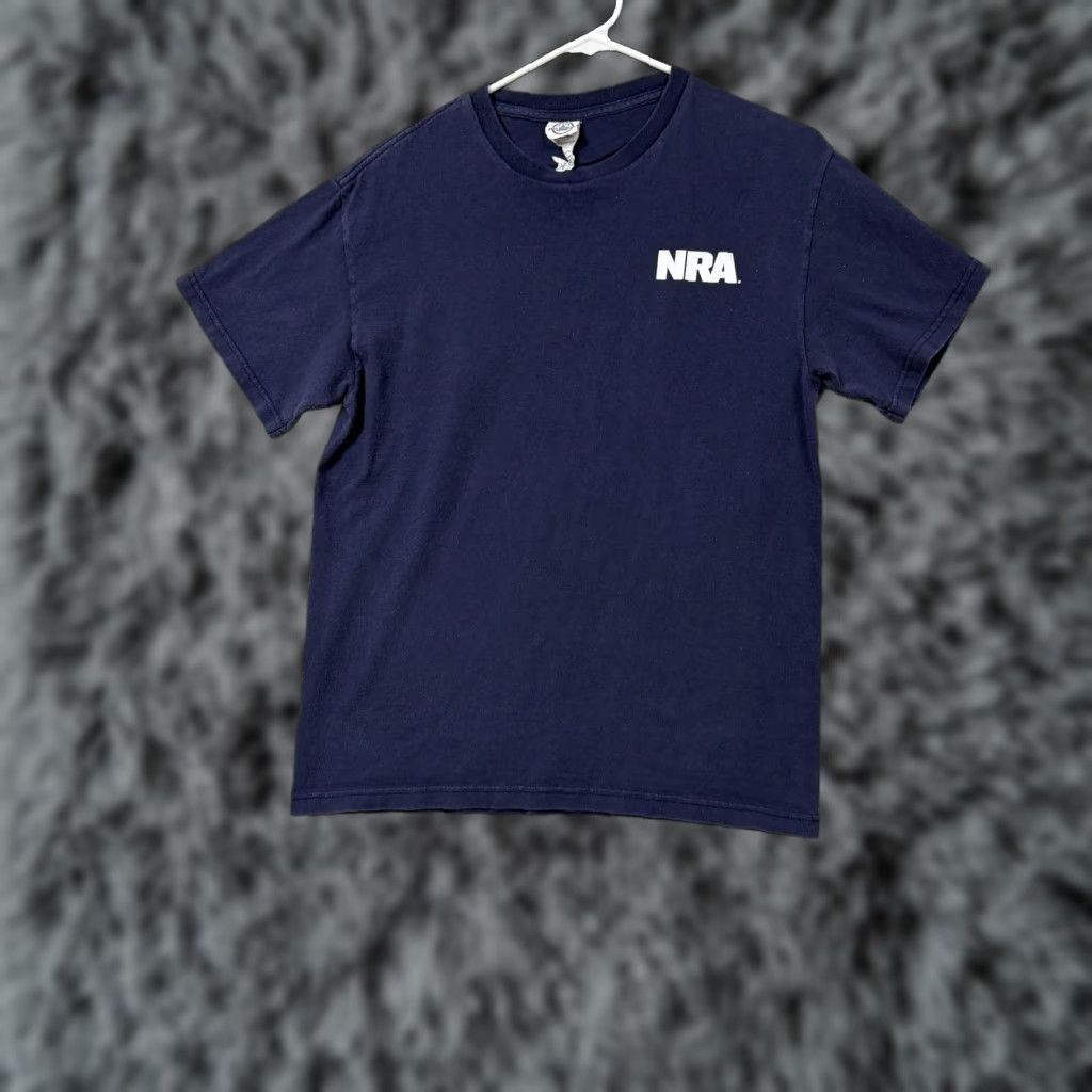 Delta VINTAGE Delta Pro Weight Shirt Men M Blue Navy NRA Patriotic USA Flag Graphic Back Logo Mockup Size US M / EU 48-50 / 2 - 1 Thumbnail