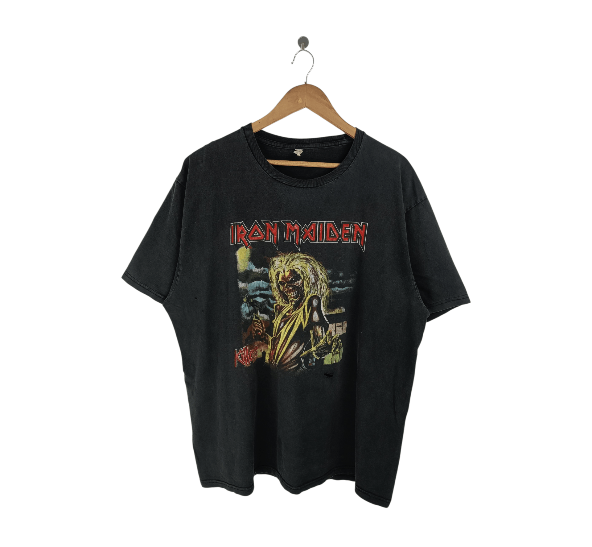 Band Tees THRASHED FADED VINTAGE IRON MAIDEN KILLERS METAL VERY RARE Size US XXL / EU 58 / 5 - 1 Thumbnail