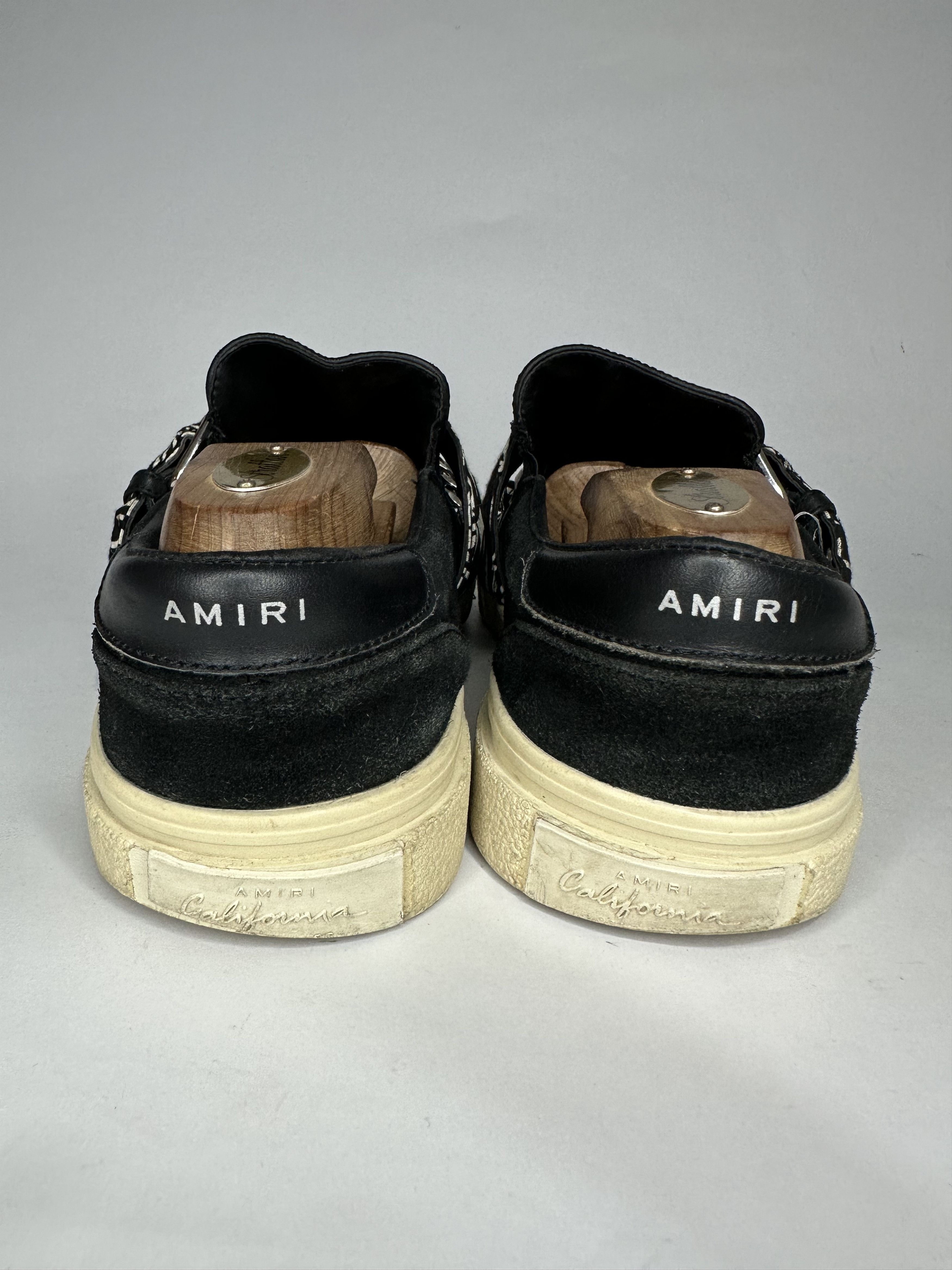 Amiri Amiri Bandana Buckle Chain Slip On Black Suede Sneakers Size US 10 / EU 43 - 5 Thumbnail