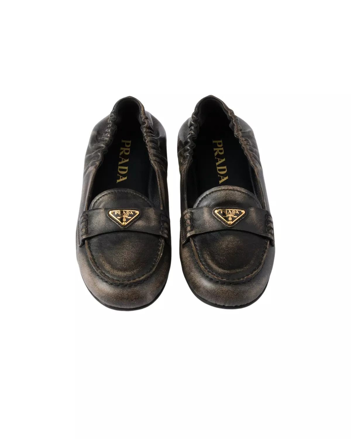 Prada PRADA $990 Black Nappa Leather Loafers New & Authentic Size US 7 / IT 37 - 3 Thumbnail