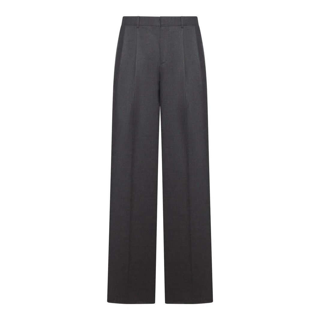 Celine CELINE $1850 Anthracite Cashmere Trousers New & Authentic (M Size US 34 / EU 50 - 1 Thumbnail