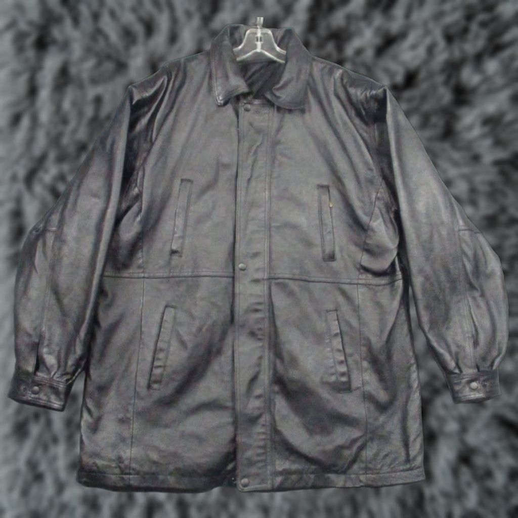 Vintage VINTAGE Wilda Genuine Leather Jacket XL Heavy Duty Lined Black Size US XL / EU 56 / 4 - 1 Thumbnail