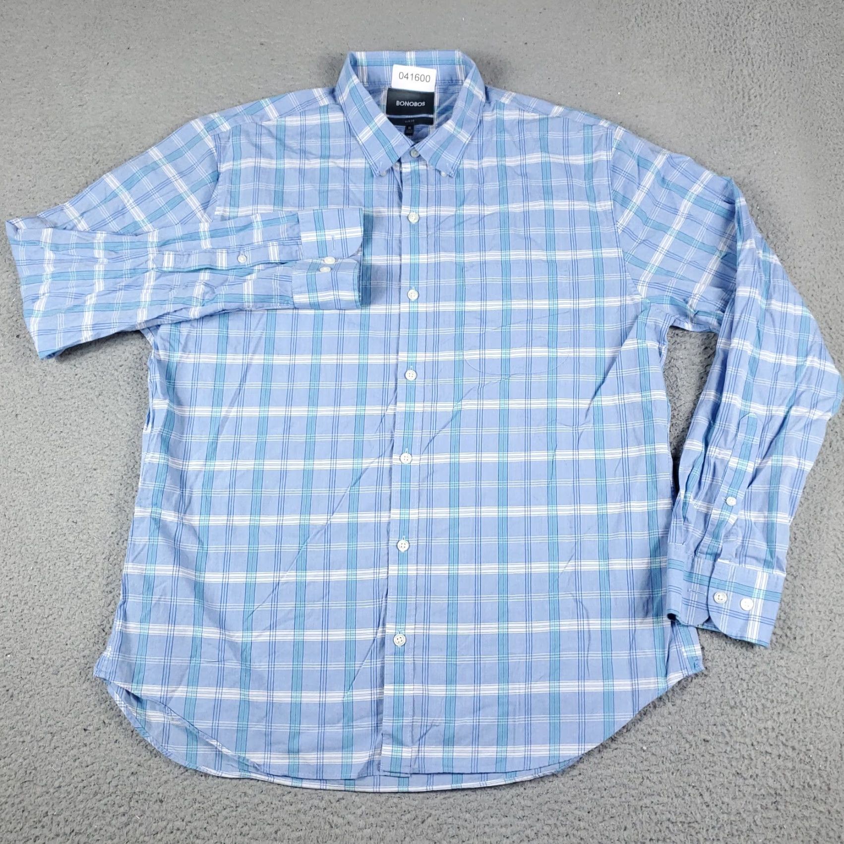 Bonobos Bonobos Shirt Mens XL Blue Plaid Button-Up Long Sleeve Casual Classic Popular Modern Preppy Workwear Size US XL / EU 56 / 4 - 2 Thumbnail