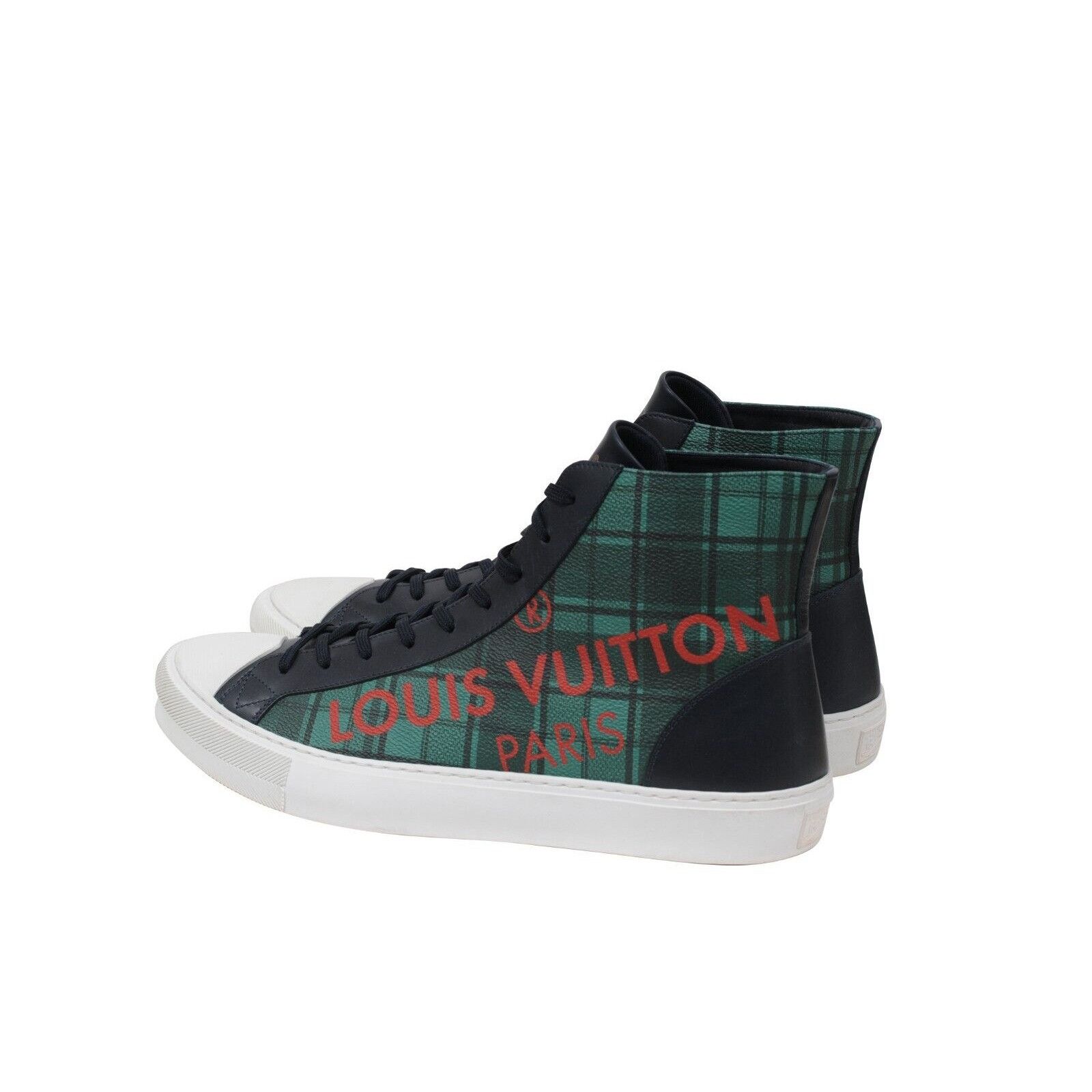 Louis Vuitton Tattoo Sneakers Green Plaid Size US 10.5 / EU 43-44 - 5 Thumbnail