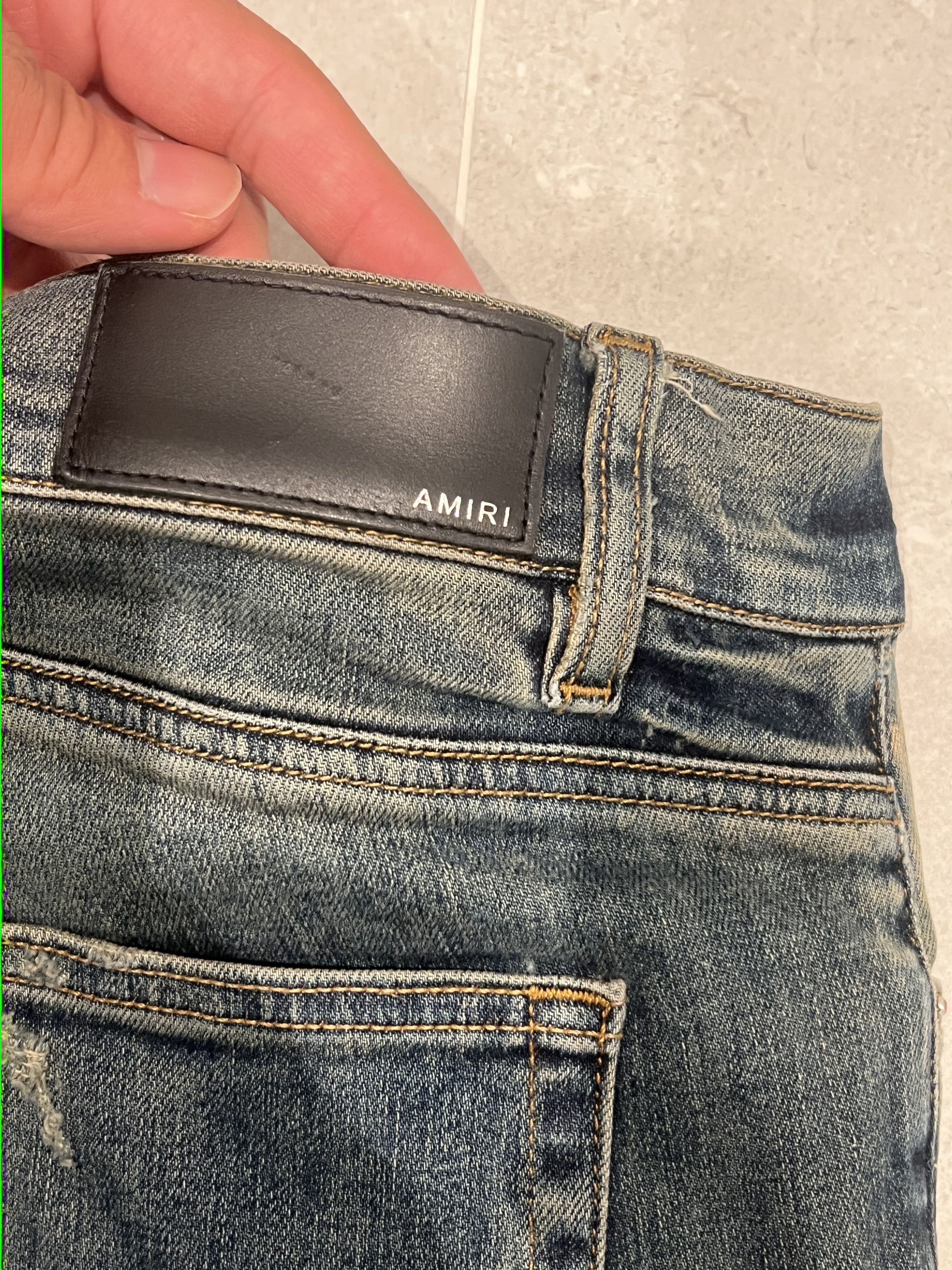 Amiri Amiri Broken Jean Dirty Indigo Size US 38 / EU 54 - 3 Thumbnail