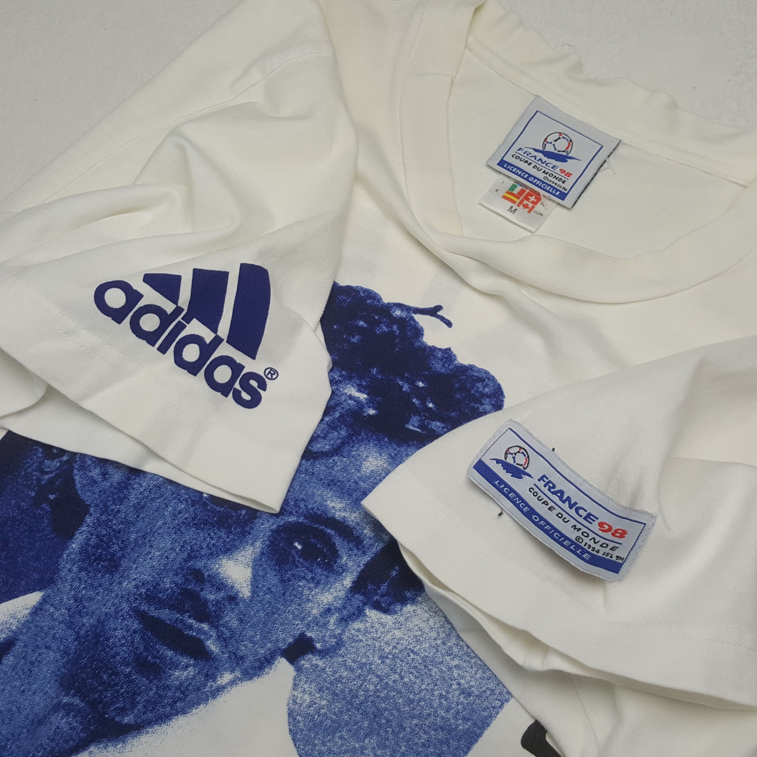 Vintage ADIDAS FRANCE98 Platini Football Player Tshirt C294N19 Size US M / EU 48-50 / 2 - 8 Thumbnail