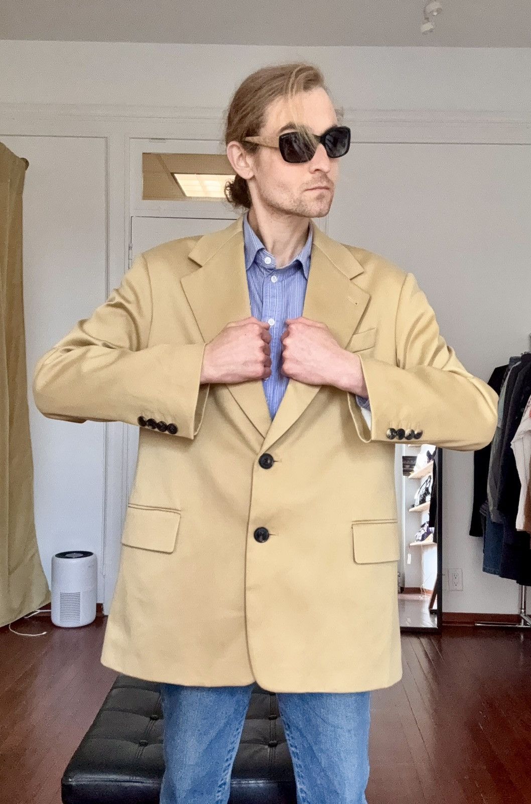 Dries Van Noten Dries Van Noten Runway AW2021 Khaki Blazer Size US M / EU 48-50 / 2 - 1 Thumbnail