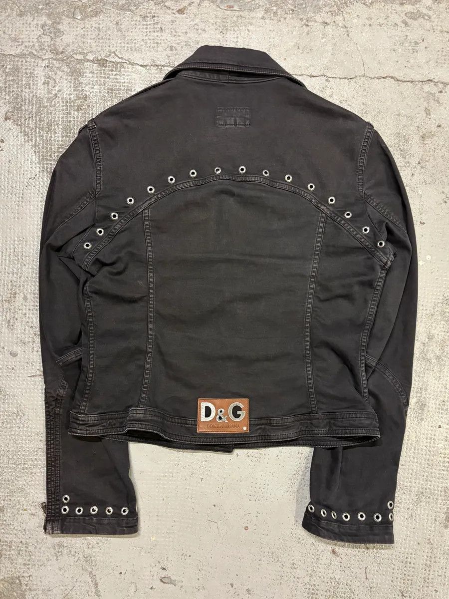 Dolce & Gabbana SS2004 Dolce & Gabbana Black Eyelet Perfecto Jacket Size M / US 6-8 / IT 42-44 - 5 Thumbnail
