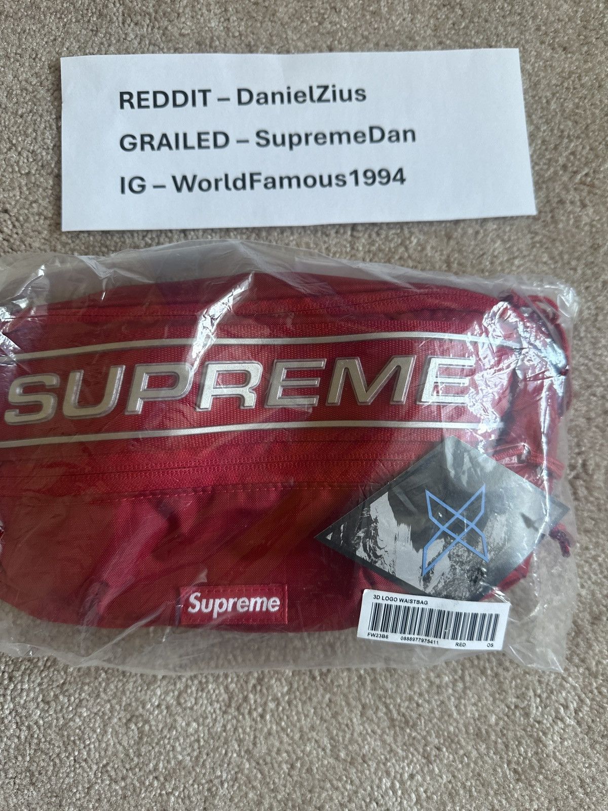 Supreme Supreme Waist Bag 'Red' Size ONE SIZE - 3 Thumbnail