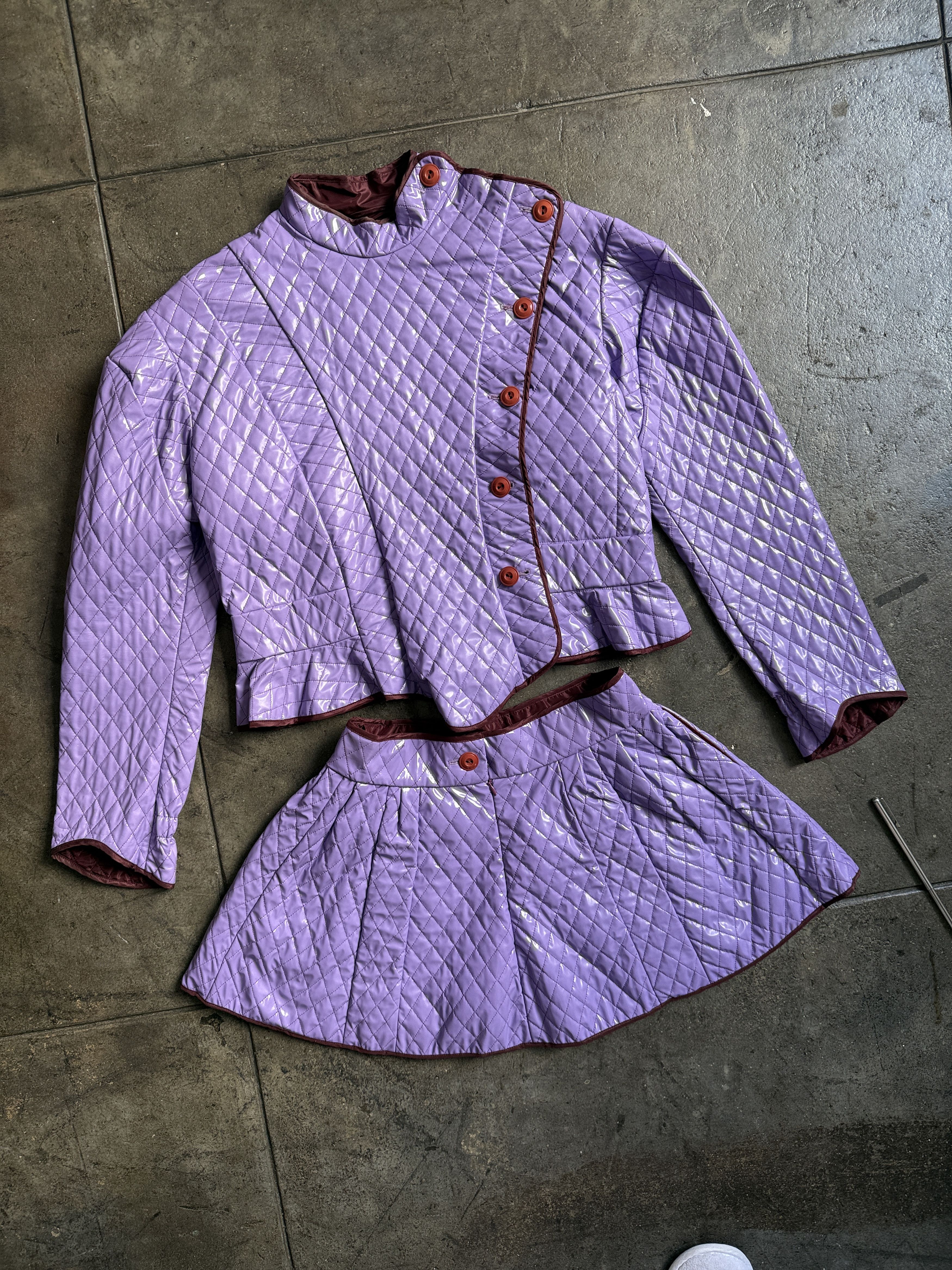 Vivienne Westwood 2017 2k$+ Andreas Kronthaler Padded Purple Jacket Size S / US 4 / IT 40 - 3 Thumbnail
