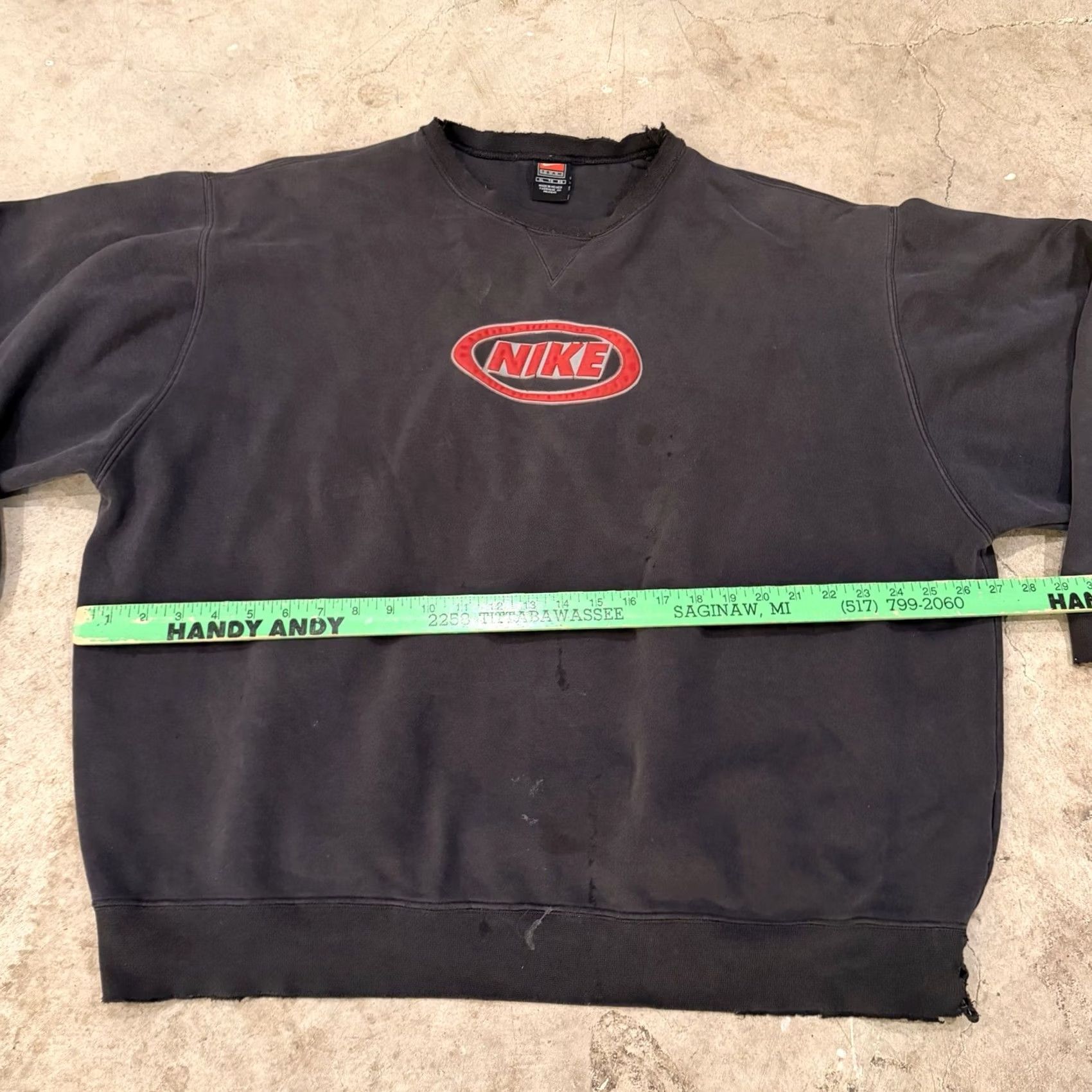 Nike VINTAGE Nike XL Sweatshirt Men 90s Big Logo Reflex Circle Black Size US XL / EU 56 / 4 - 7 Thumbnail