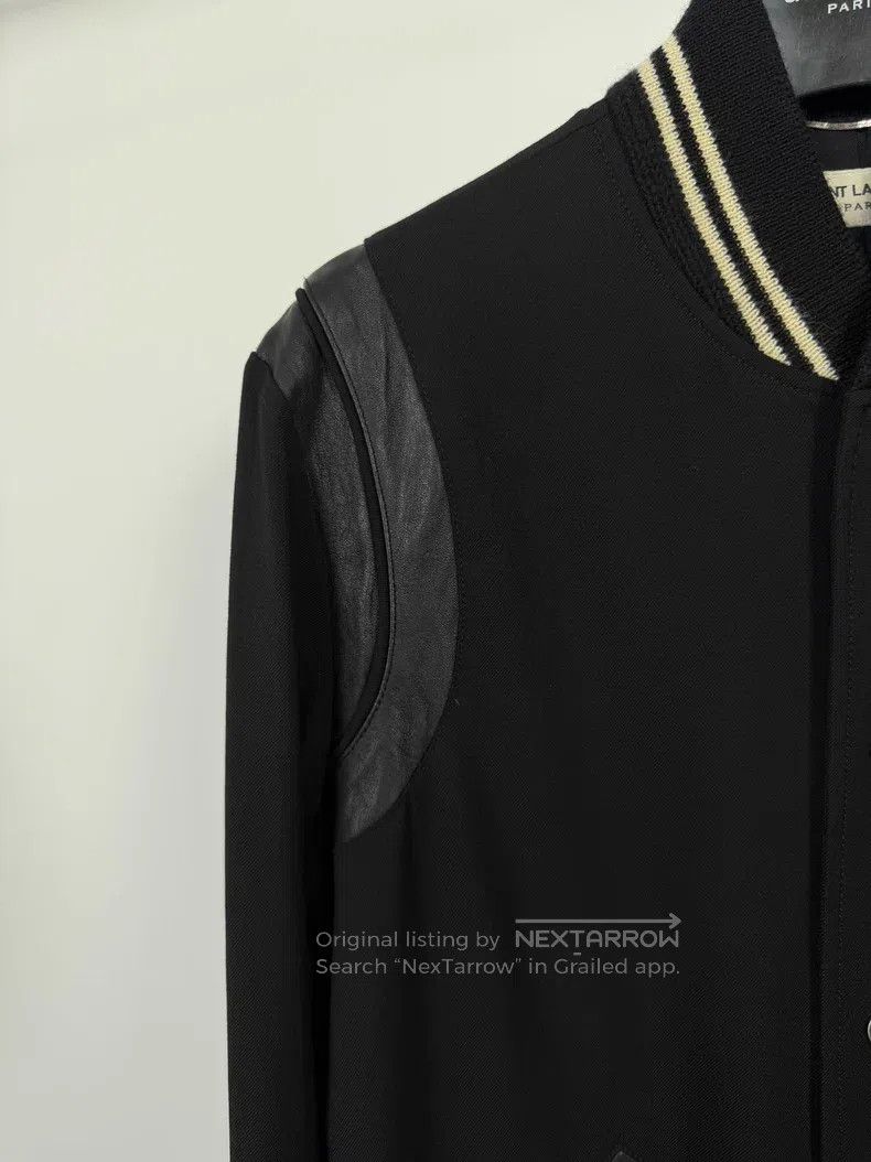 Saint Laurent Paris Saint Laurent Paris Black samurai leather baseball jacket Size US L / EU 52-54 / 3 - 3 Thumbnail