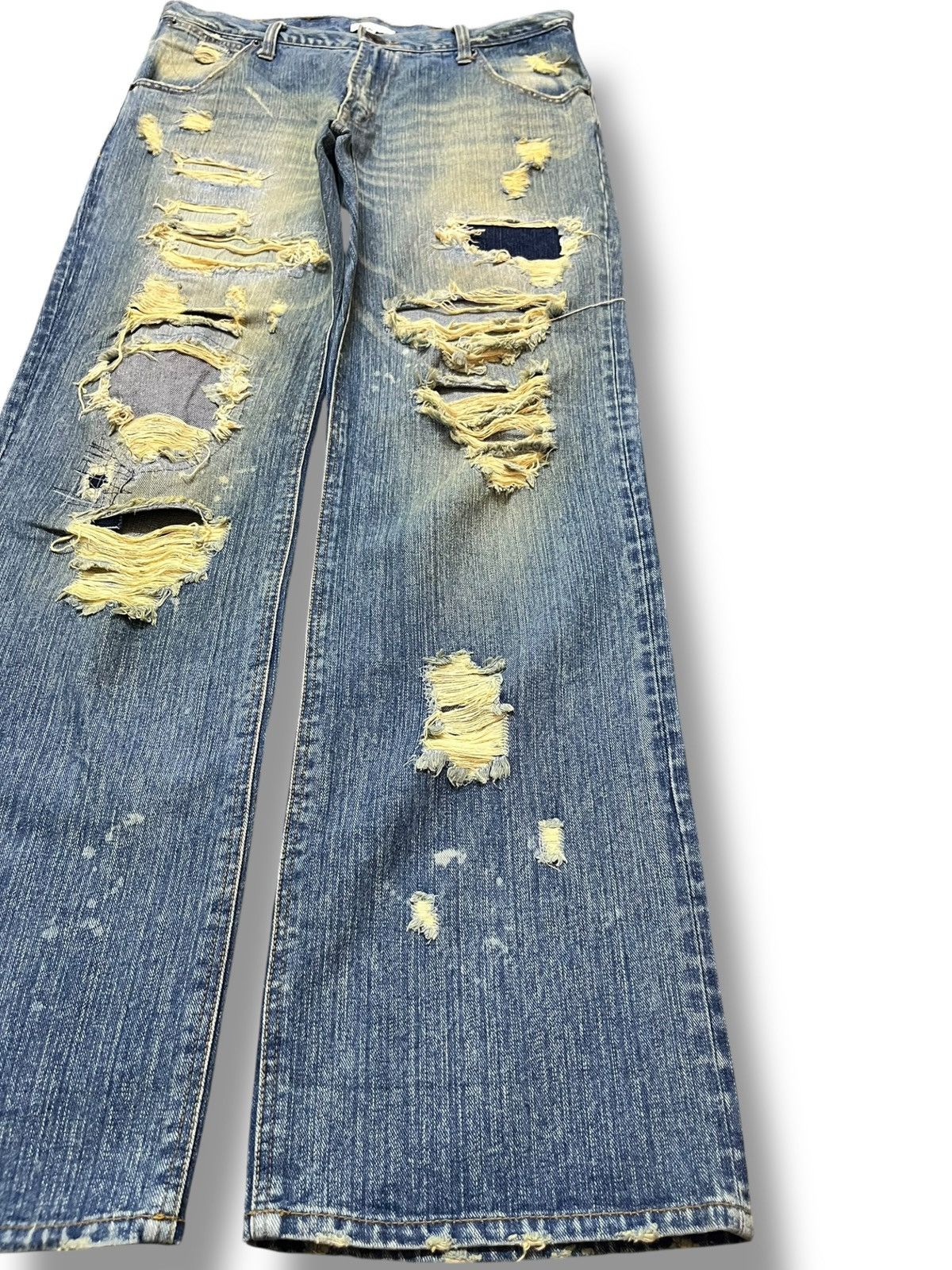 Hysteric Glamour Vintage Japanese Brand Mudwash Ripped Distressed Denim Size US 33 - 4 Thumbnail