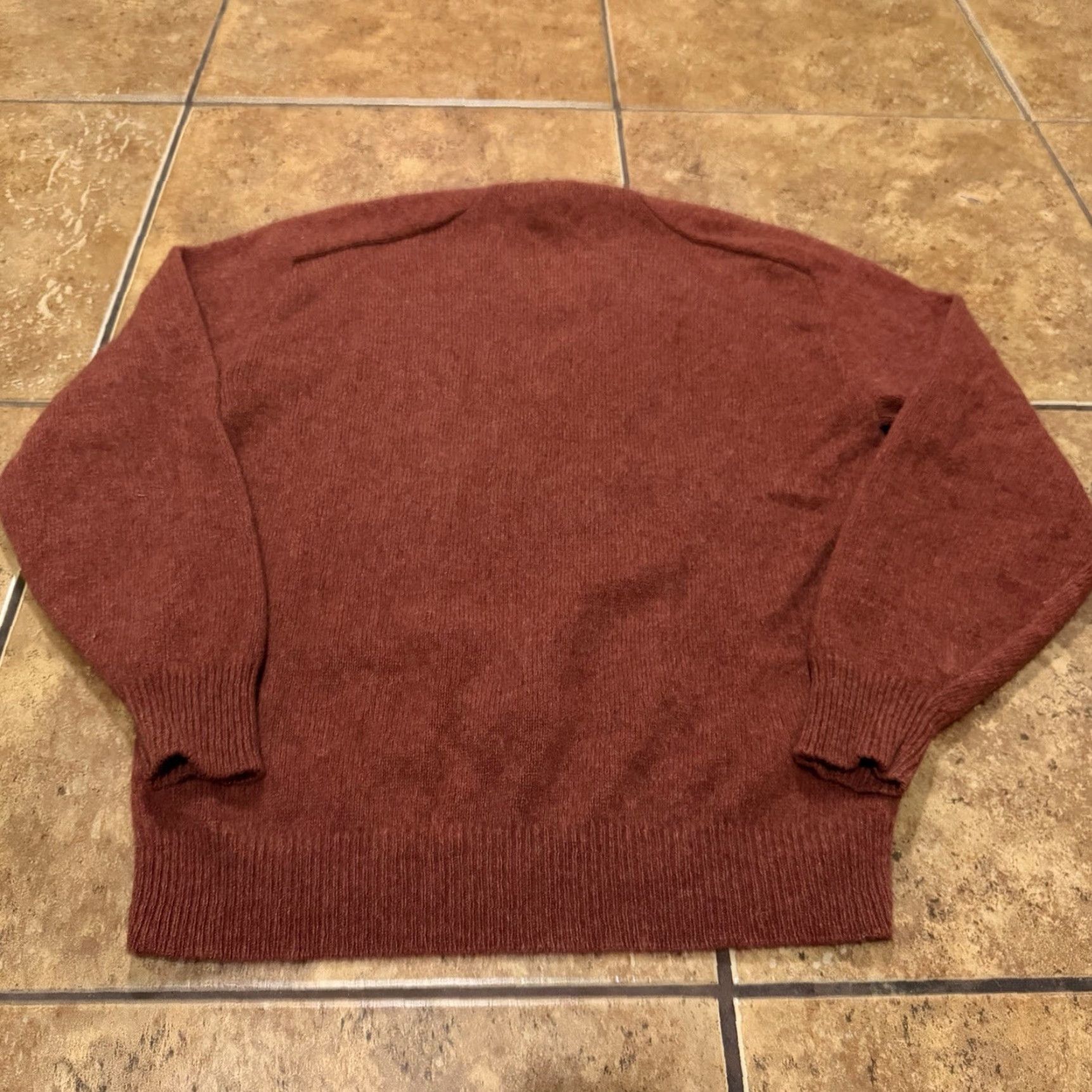 Vintage VINTAGE Revere Wool Sweater Brick Red 2 Ply Large XL Mens Pullover Crew Neck 50s 60s Classic, College, Retro, Minimalist, Aesthetic Size US XL / EU 56 / 4 - 4 Thumbnail