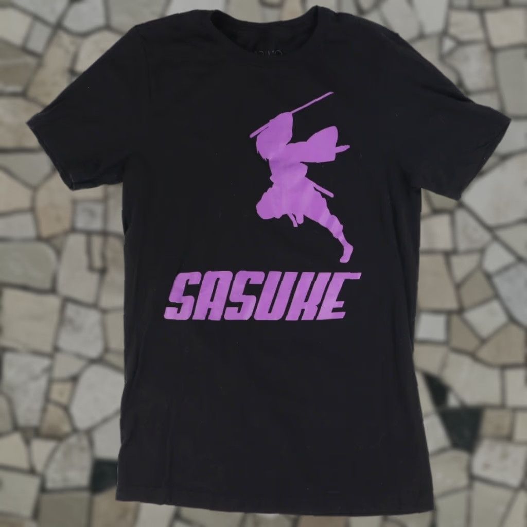 Vintage Naruto 2002 Shippuden Collection Sasuke Solid T-Shirt Black Men's S Size US S / EU 44-46 / 1 - 1 Thumbnail