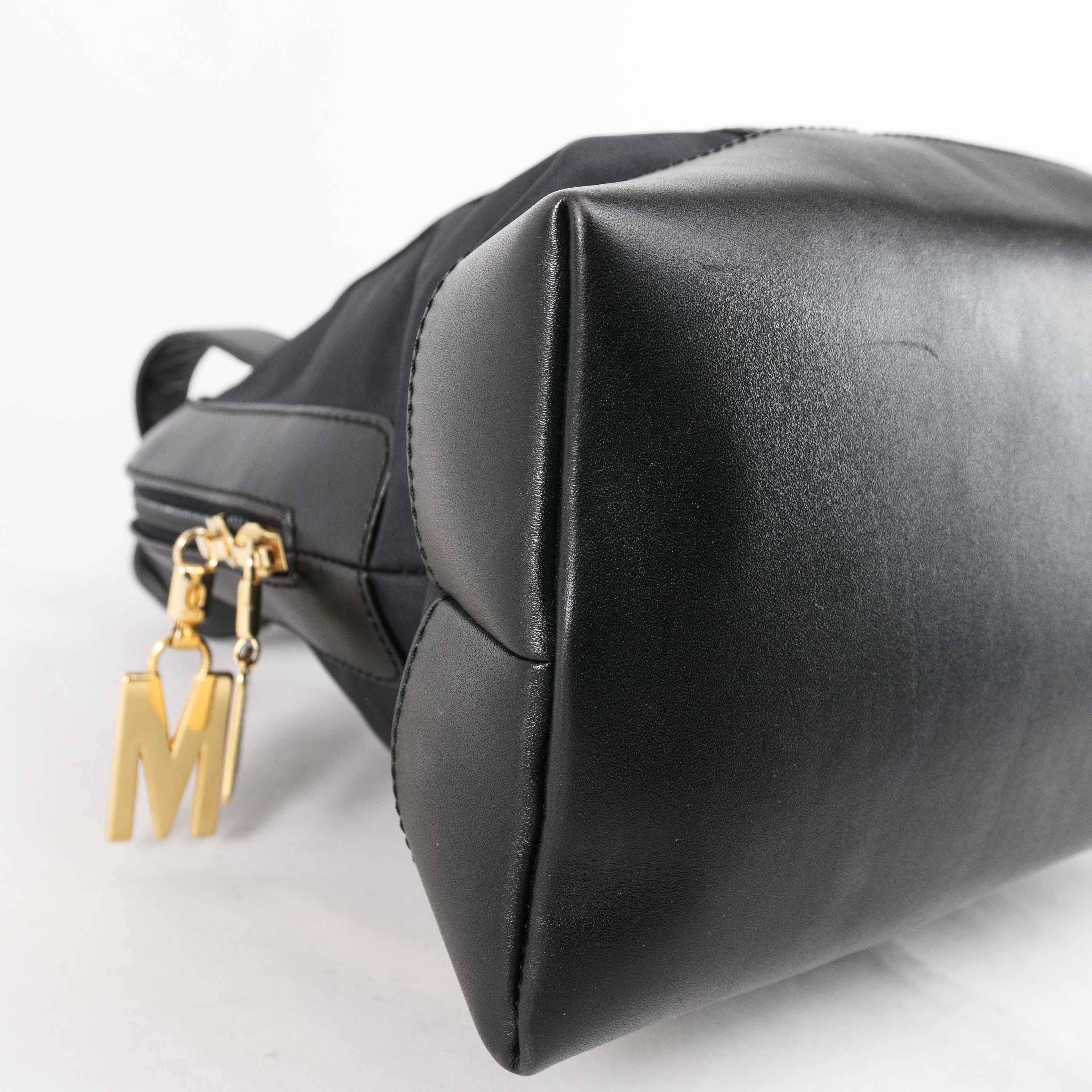 Moschino Moschino Black Nylon & Leather Satchel Bag Size ONE SIZE - 9 Thumbnail