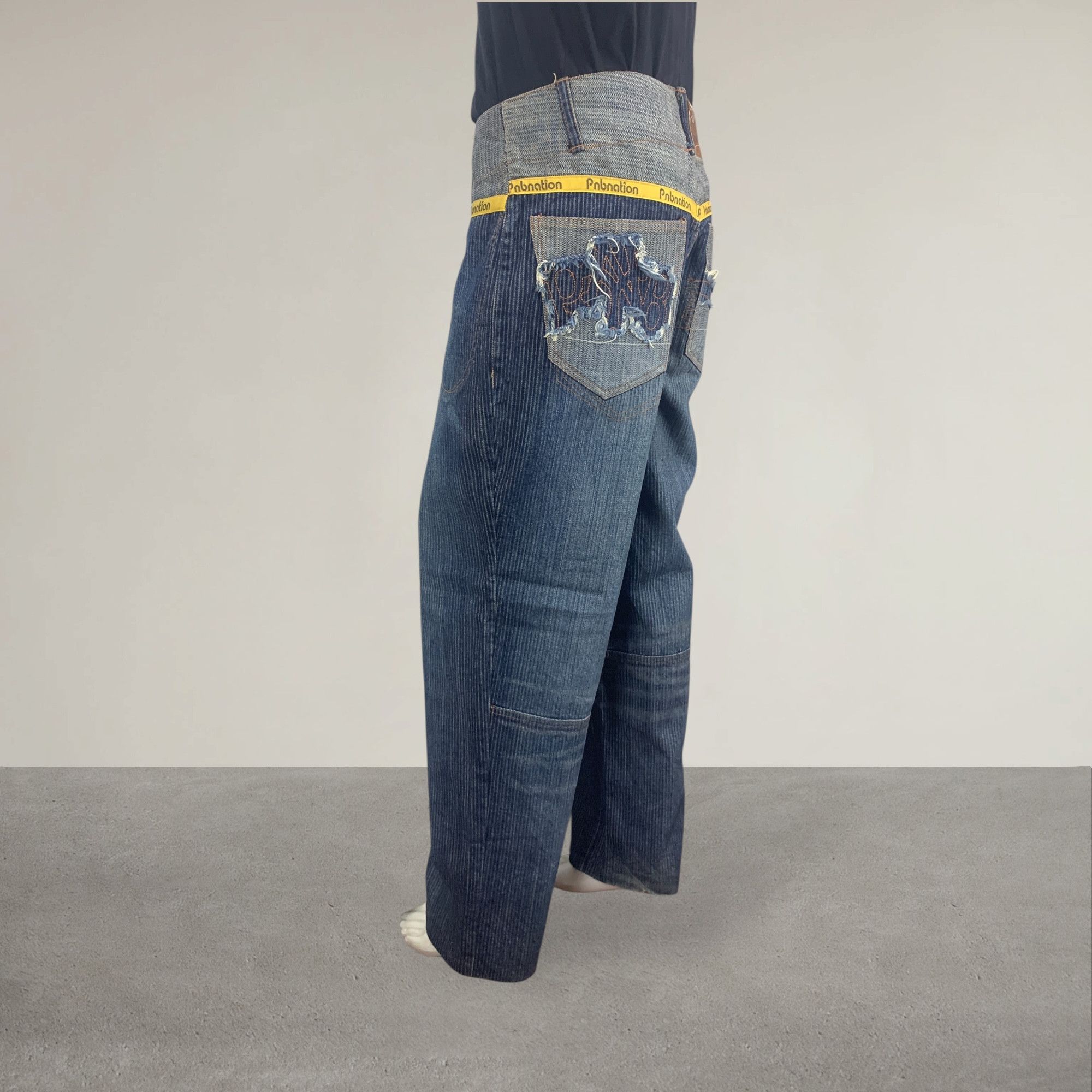 Japanese Brand PNB Nation Pants Hip Hop Baggy Skateboards Jeans Size US 34 / EU 50 - 1 Thumbnail