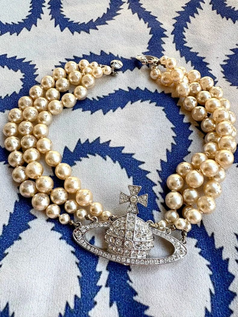 Vivienne Westwood Vivienne Westwood Vintage Three Layer Pearl Necklace Size ONE SIZE - 1 Thumbnail